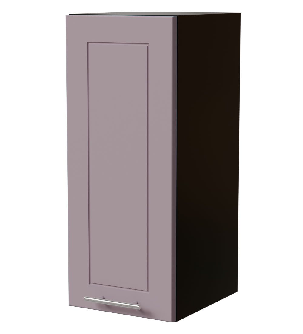 Feldmann-Wohnen Klapphängeschrank Bari (W2/30, 1-türig, 2 Einlegeböden, 1-St., moderne Kassettenoptik, lackierte Fronten, 30x32,5x72cm) lava / RAL 4009 pastellviolett matt