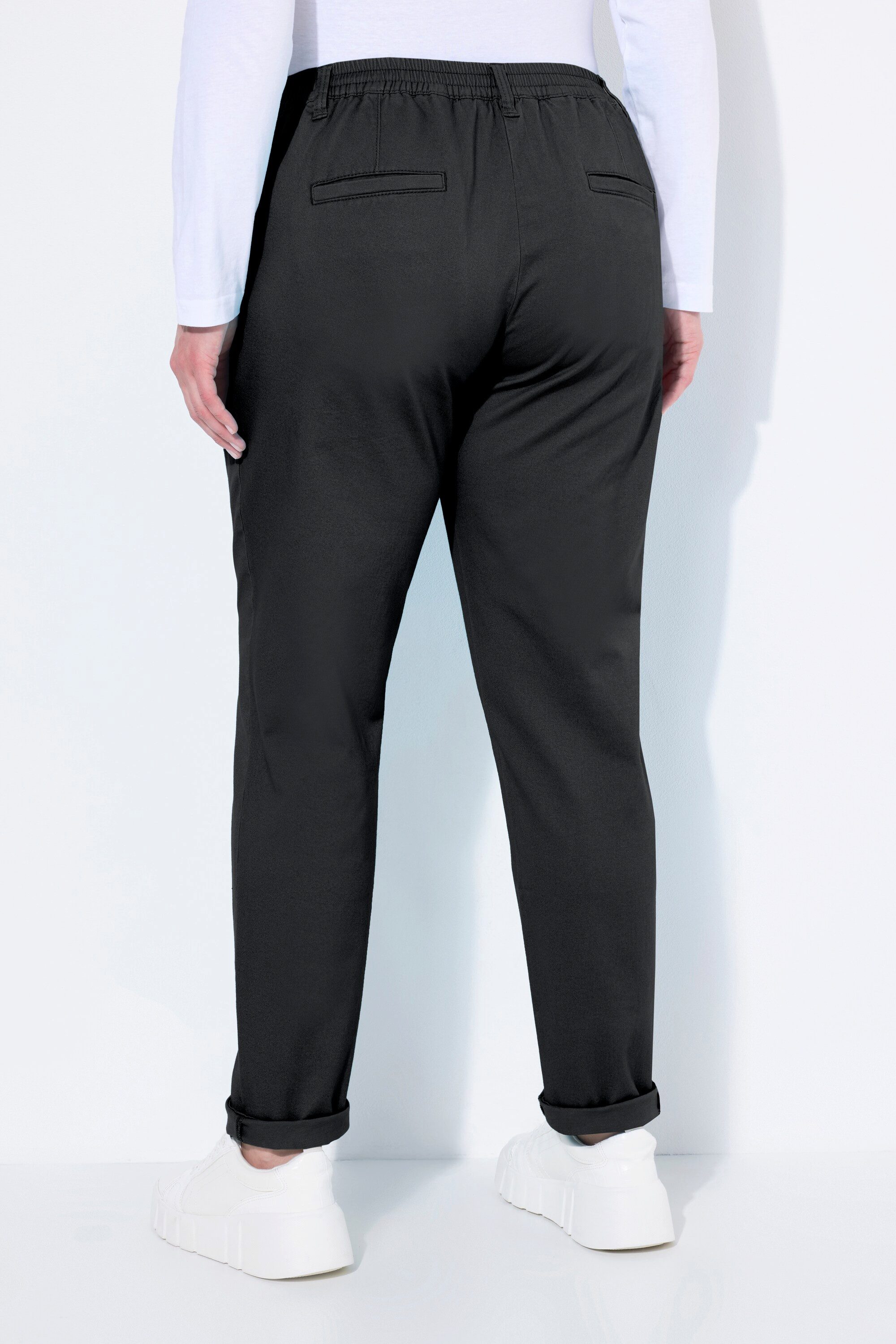 Ulla Popken Schlupfhose Chino Rena teilelastischer Bund konisches Bein