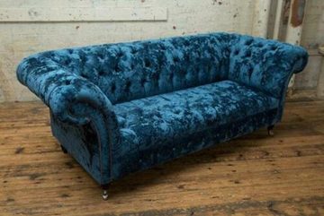 JVmoebel Chesterfield-Sofa, Sofa Luxus Textil Chesterfield Couch Sofas Polster 3 Sitzer Garnitur