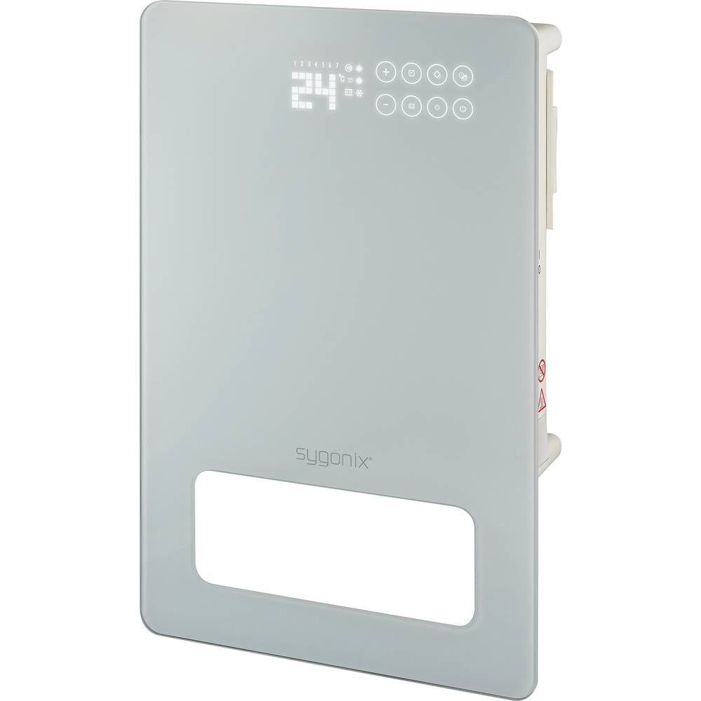 Sygonix Heizgerät SY-6735642 Heizgerät 20 m² Weiß, mit beleuchtetem LED-Display, Mit Ein-/Aus-Schalter, Touchscreen, Wand