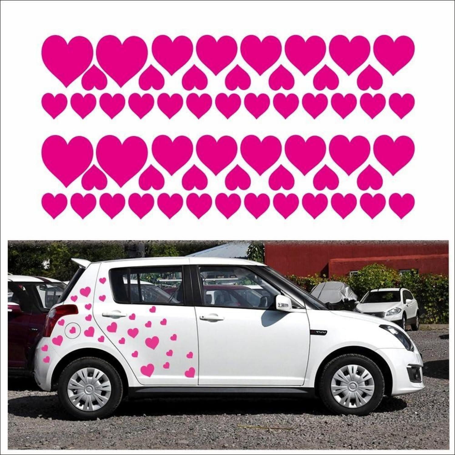 LuxusKollektion Aufkleber Auto Aufkleber Vinyl Liebe Grafik Wasserdicht Universal Rosenrot