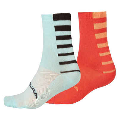 Endura Socken (2-Paar) mit Modischen Streifendesign