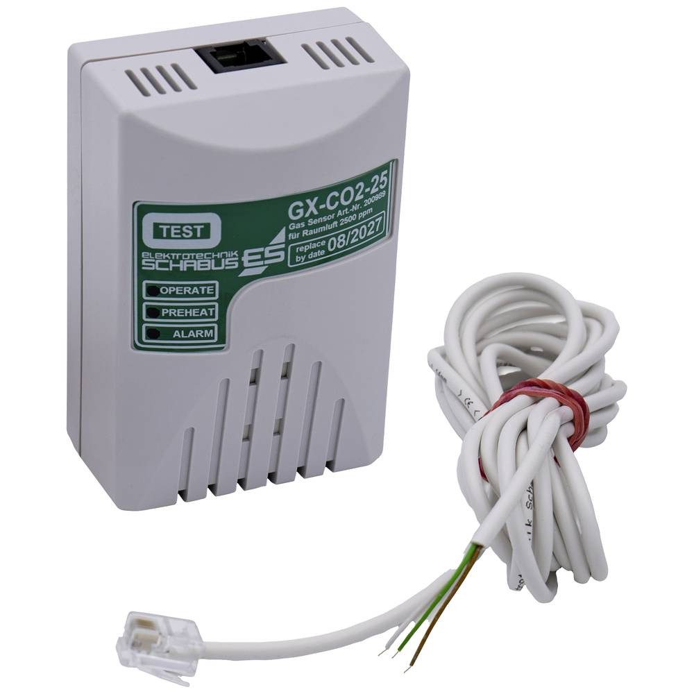 Elektrotechnik Schabus GX-CO2-25 Gas Sensor für Kohlendioxid (CO2) zur Überwachung 200989 Gasmelder