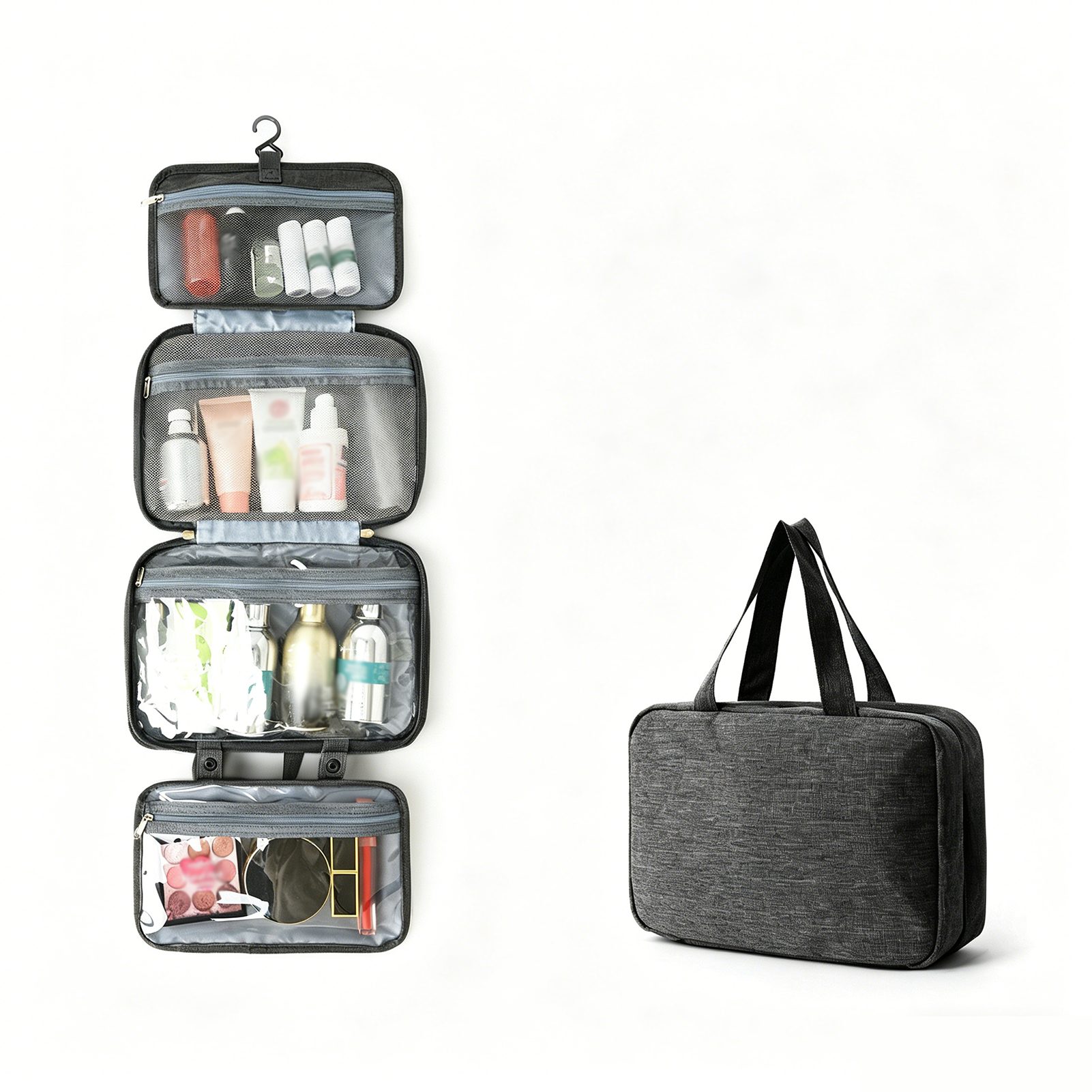 Jumpeak Kulturbeutel mehrfarbig,kompakt,Hautpflegeprodukte,Aufbewahrung,Kosmetiktasche (Spar-Set), langlebig,Kulturbeutel,Schutz,trocken,vielseitig,ReiseKosmetiktasche