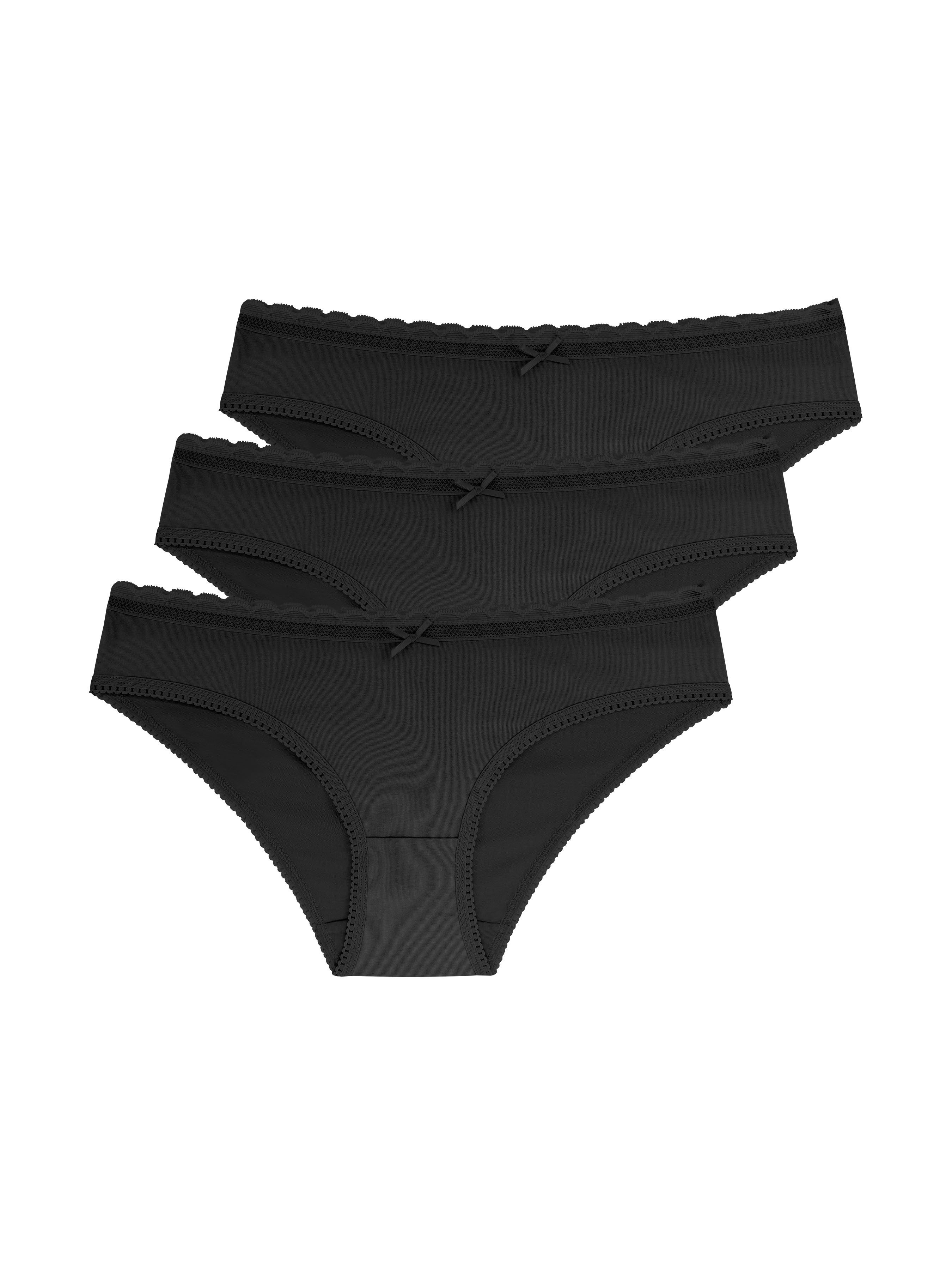 Dorina Slip Naomi (3er Pack) mit zarter Spitze verziert