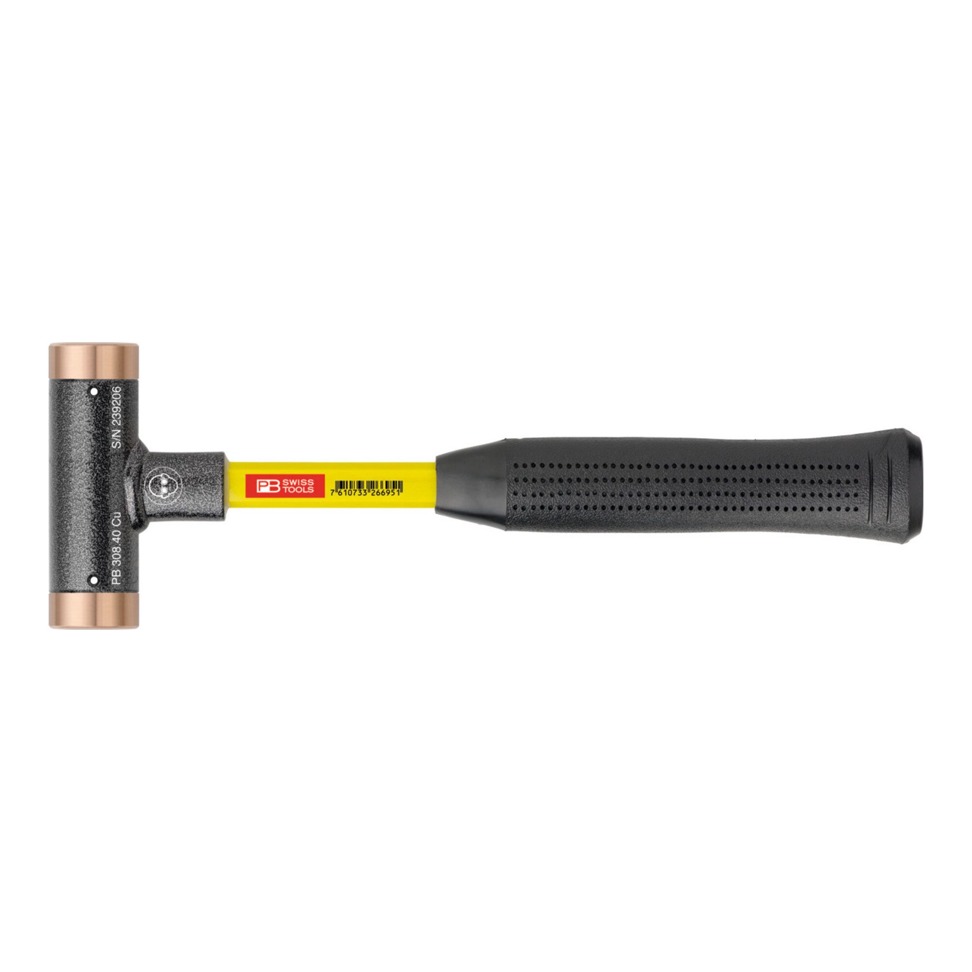 PB Swisstools Hammer PB Swiss Tools Rückschlagfreier Hammer, mit Kupfer-Einsätzen, Supergla