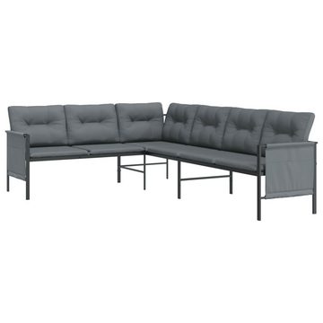 vidaXL Gartenlounge-Set Garten-Ecksofa Anthrazit Stahl und Textilene, (1-tlg)