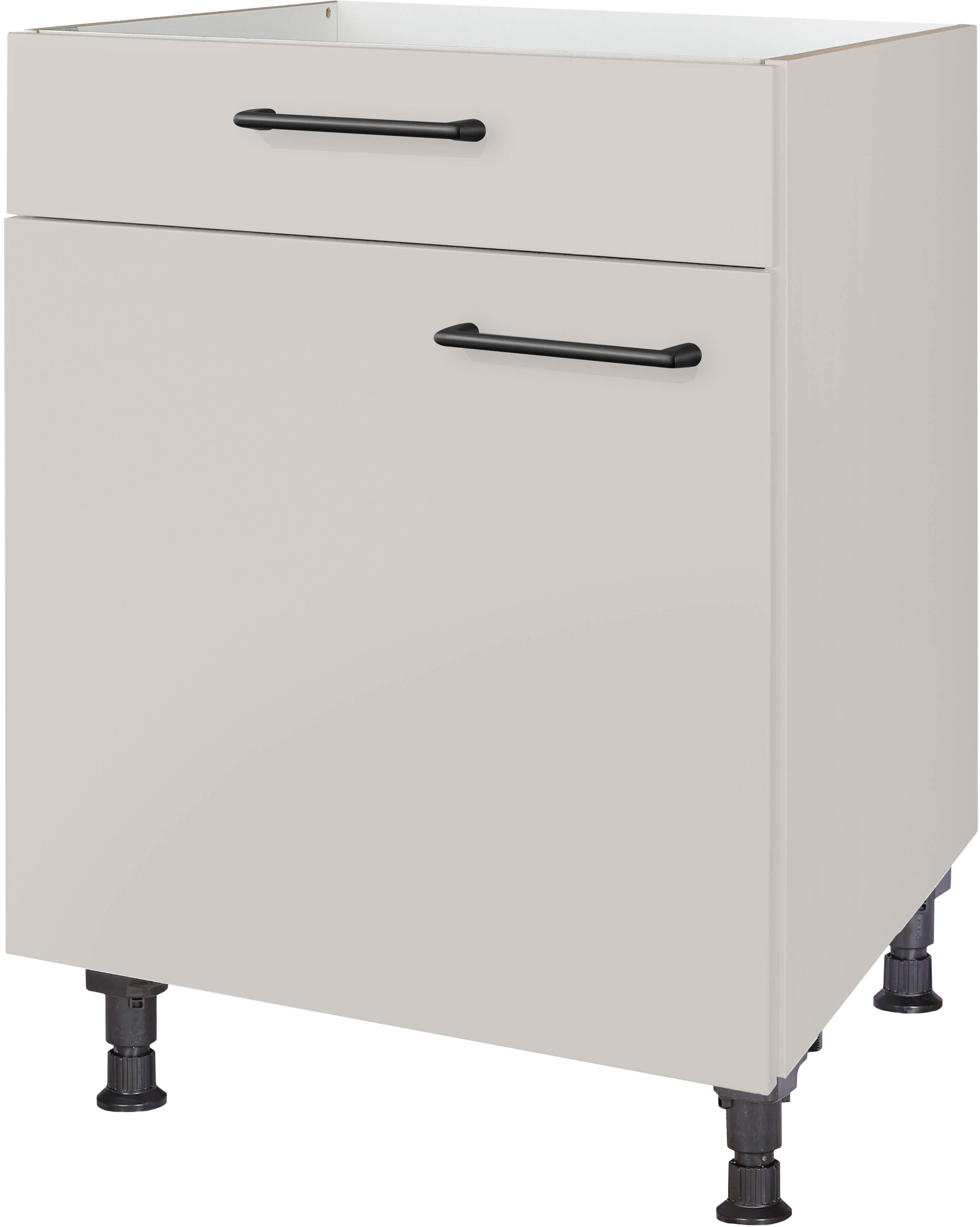 nobilia® Kochfeldumbauschrank "MIAMI", mit Schukasten und Tür, Ausrichtung wählbar vormontiert, Breite 60 cm