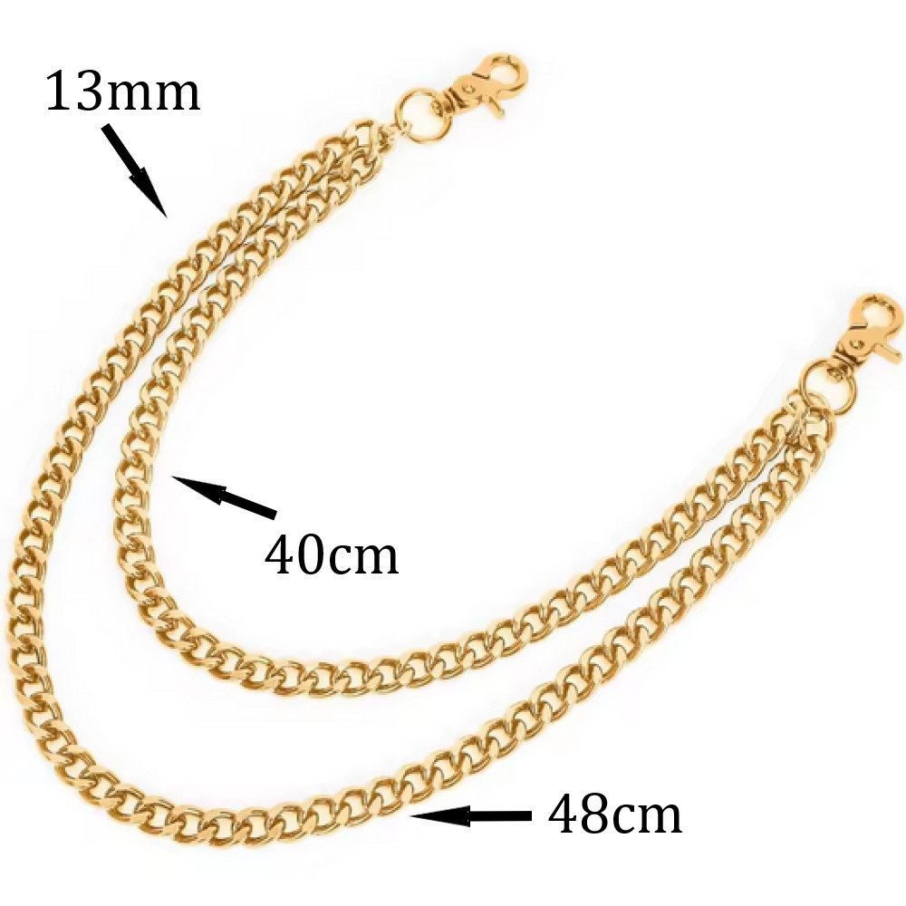 Ware aus aller Welt Hosenkette Zweireihige Schlüsselkette Brieftasche Kette Biker Trucker Punk Kette, (1-tlg)