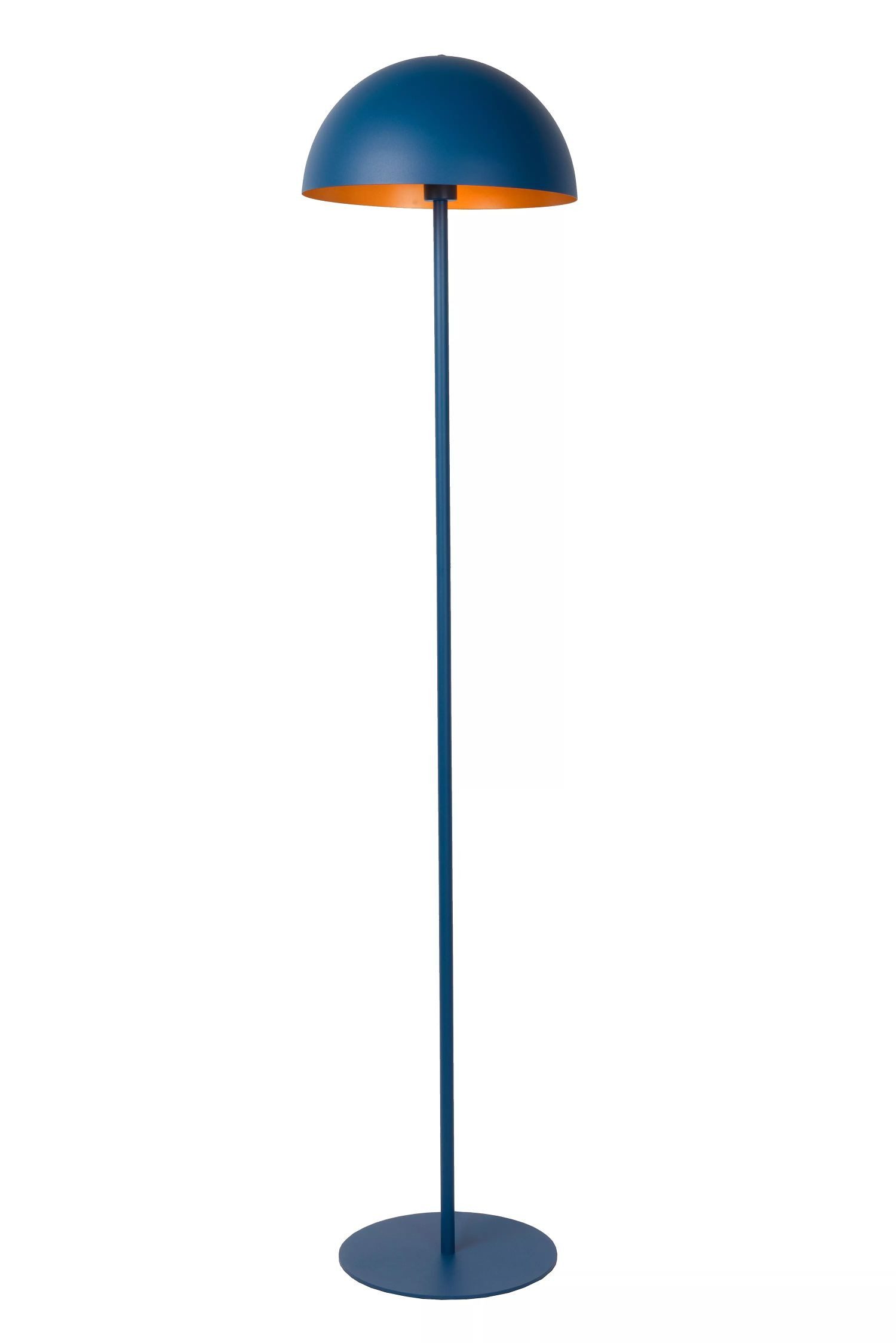 Licht-Erlebnisse Stehlampe PAZIL, ohne Leuchtmittel, Metall E27 160 cm Blau rund Industrial Design Stehlampe