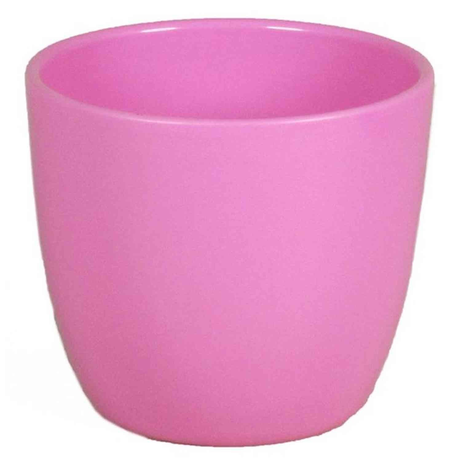 INNA-Glas Blumentopf Keramik Pflanztopf, Ø7,5cm, 6cm, rosa