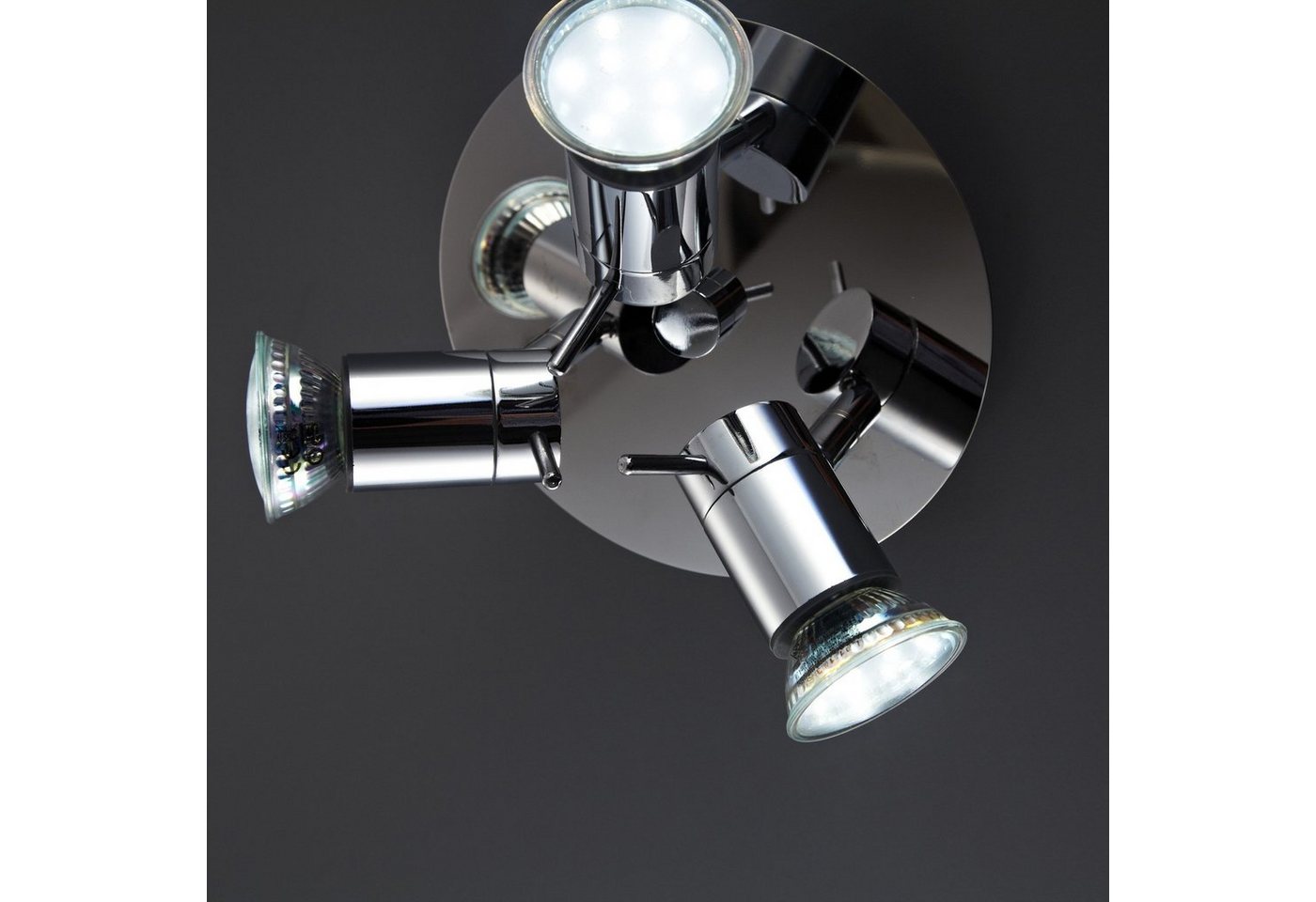 B.K.Licht LED Deckenleuchte, LED Deckenlampe Badezimmer Chrom drehbar IP44 Bad-Lampe GU10 inkl. 3W 250lm-kaufen