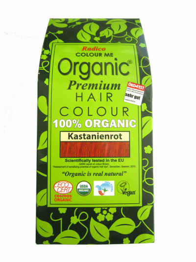 Radico Haarfarbe Radico Colour Me Organic Pflanzenhaarfarbe Kastanienrot 100 g