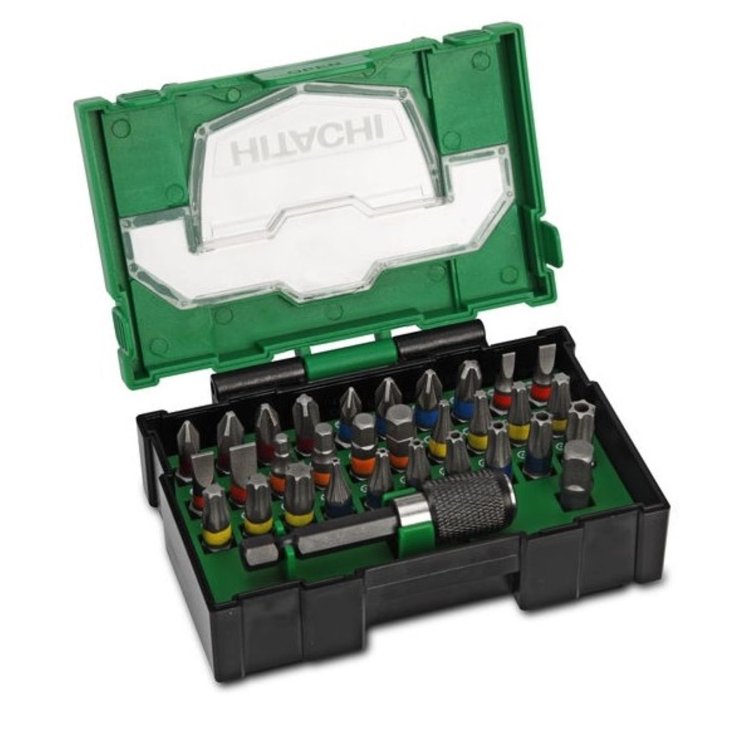 HiKOKI Bit-Set Bit-Set, Set, 32-St., Stabile stapelbare Aufbewahrungsbox