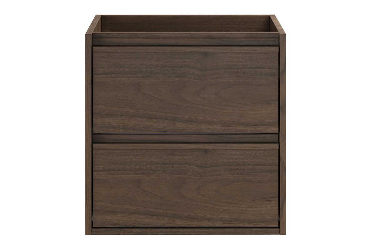 einfachgutemoebel Waschtisch-Set Waschplatz VANDA VILLA 50cm Schubfach, ohne Oberplatte, walnuss, (Badmöbel Set, 1-St., Waschtisch Unterschrank)