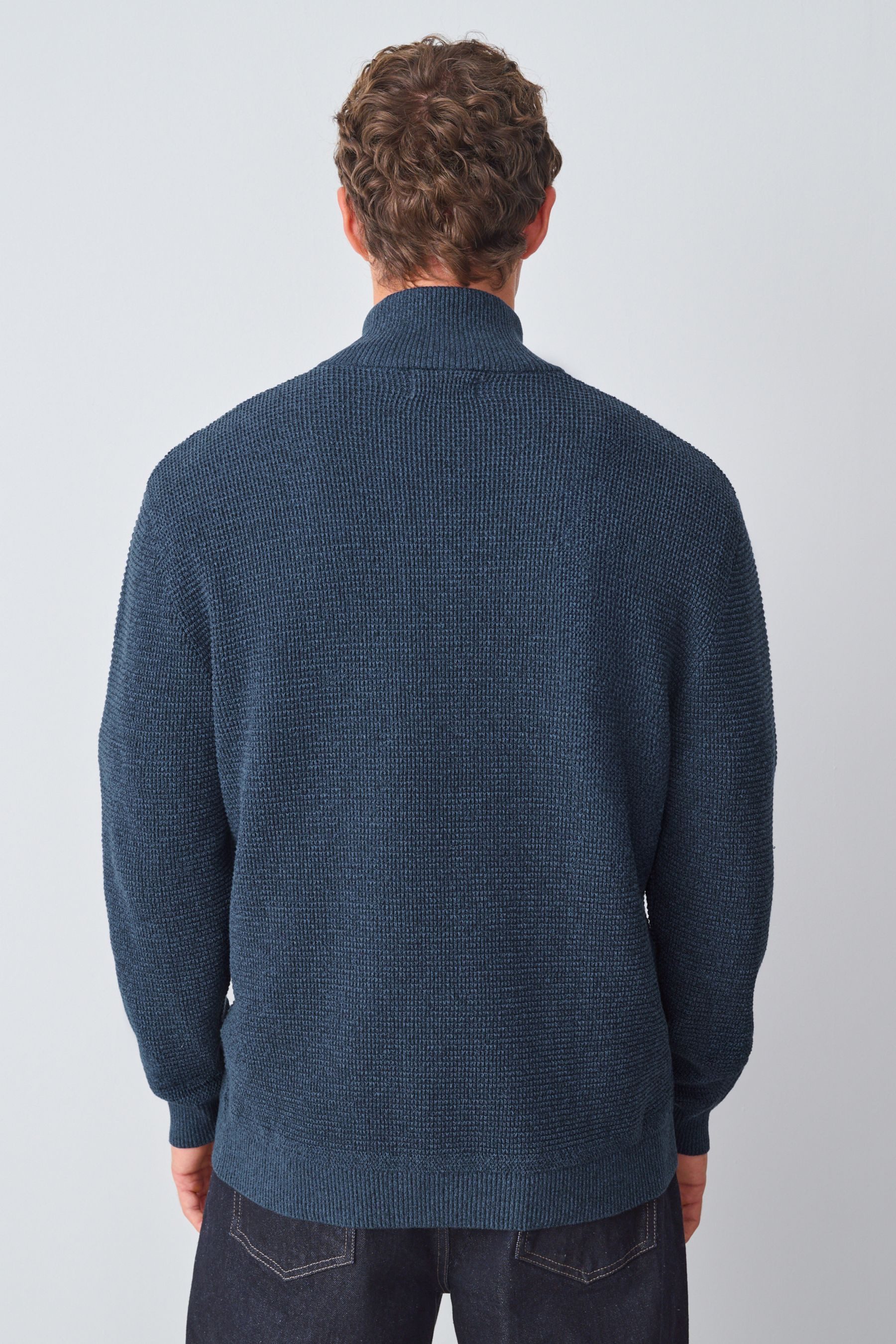 Next Strickpullover Regular Fit Premium Troyer mit Hirsch-Logo (1-tlg) günstig online kaufen