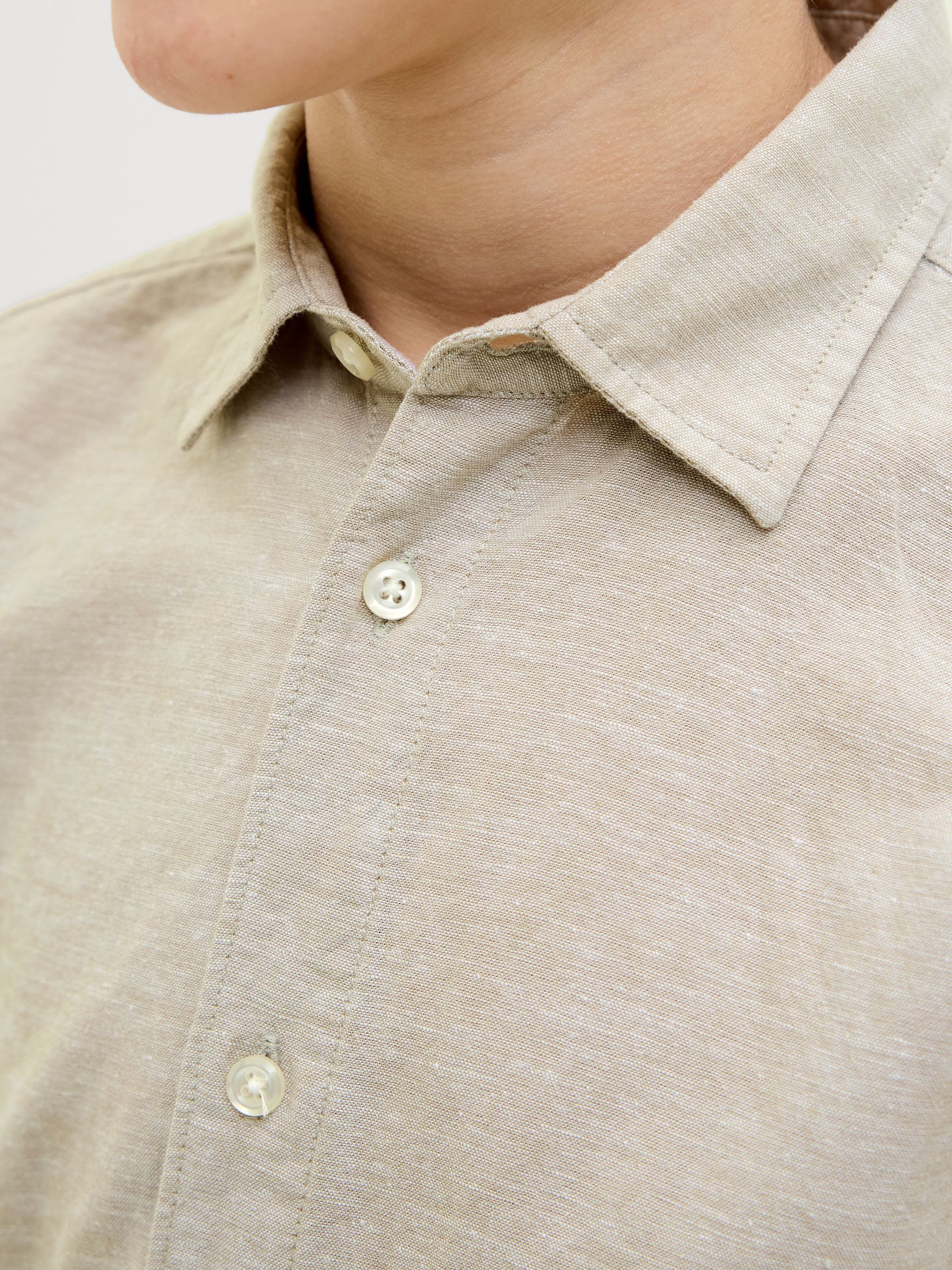 Jack & Jones Junior Kurzarmhemd JJBREEZE LINEN BLEND SHIRT S/S SN JNR