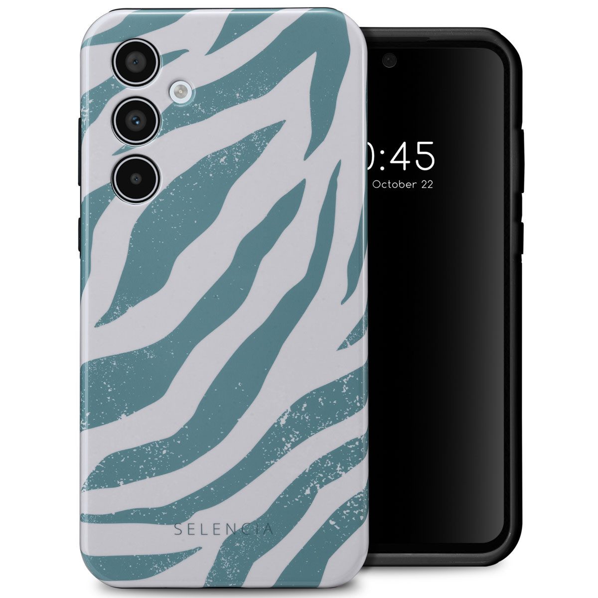 Selencia Backcover Selencia Vivid Back Cover Samsung Galaxy A35 - Colorful Zebra Pine Blu