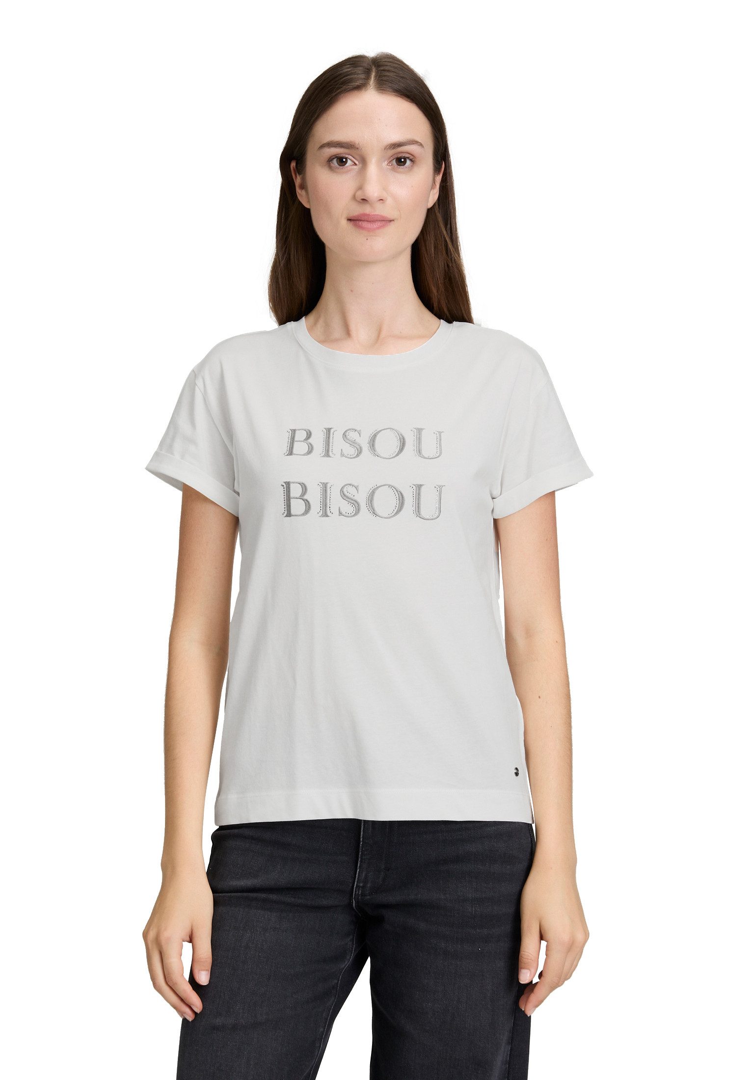 Kurzarmshirt Damen mit Stickerei