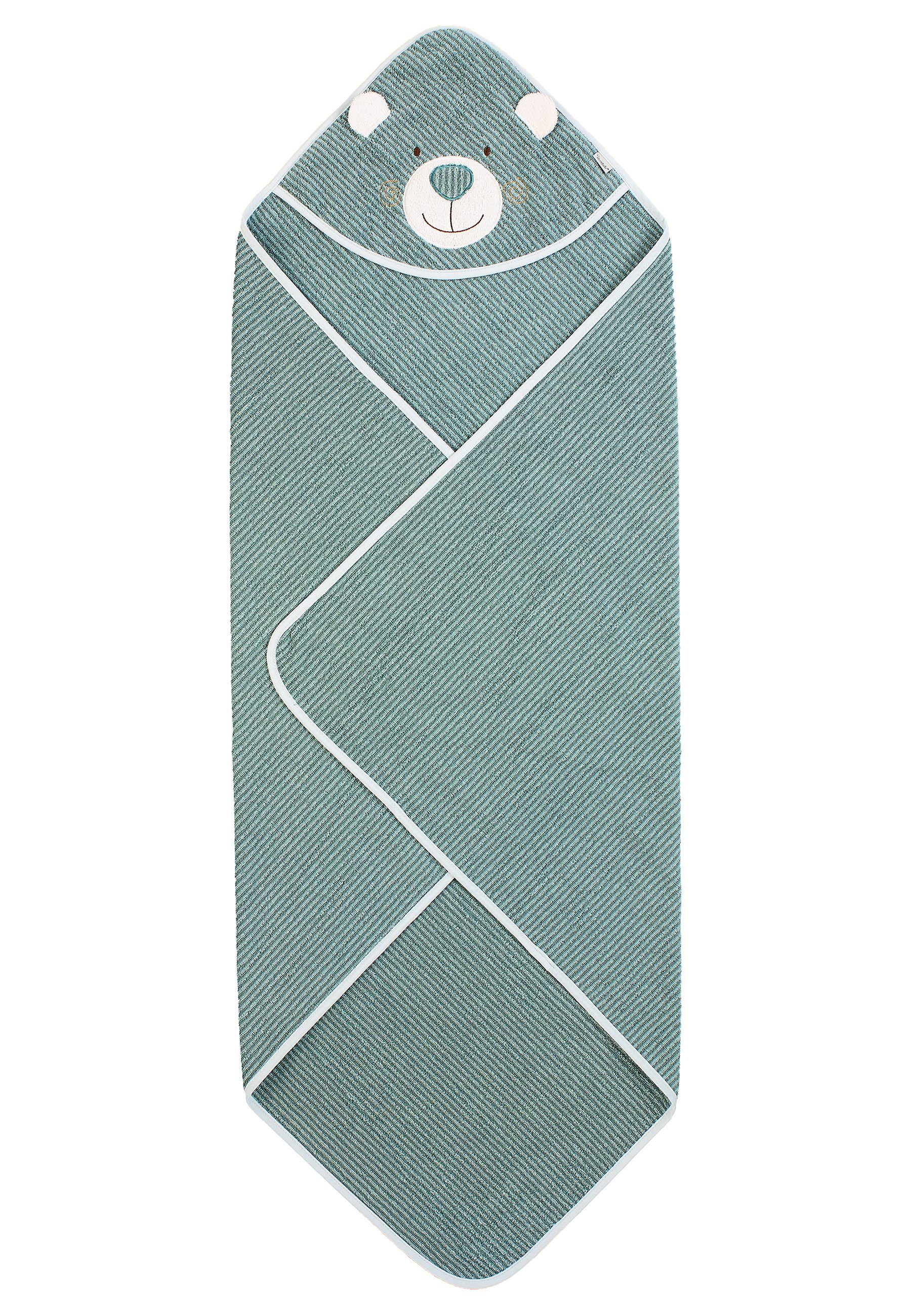 Sterntaler® Badetücher Kapuzenbadetuch 100x100 cm BÄR Ben, Frottee (1-St), Kapuzen-Badetuch aus Frottee mit Bär Ben Stickmotiv, 100x100 cm