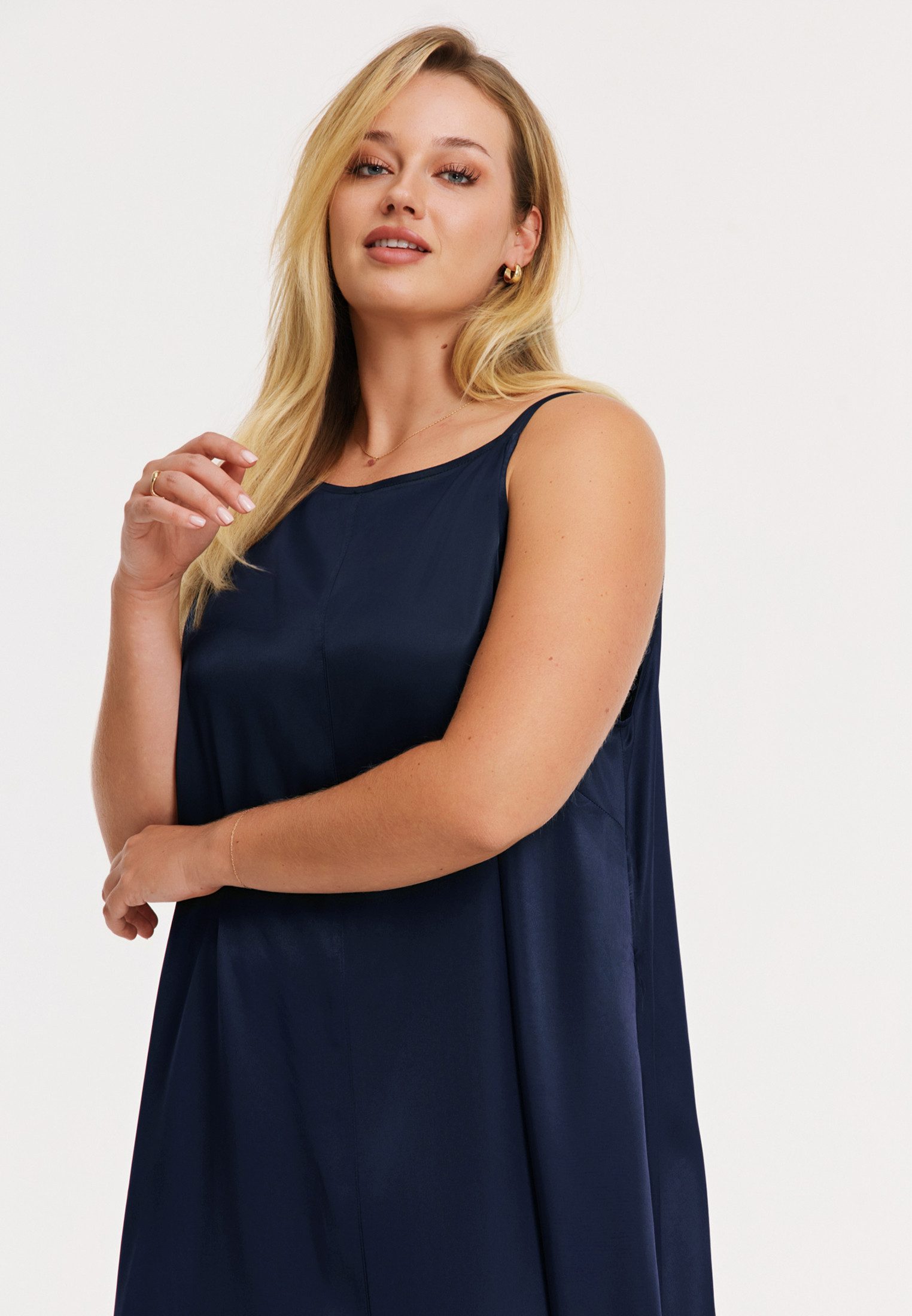 YOEK Midikleid Damen ärmellos Kleid