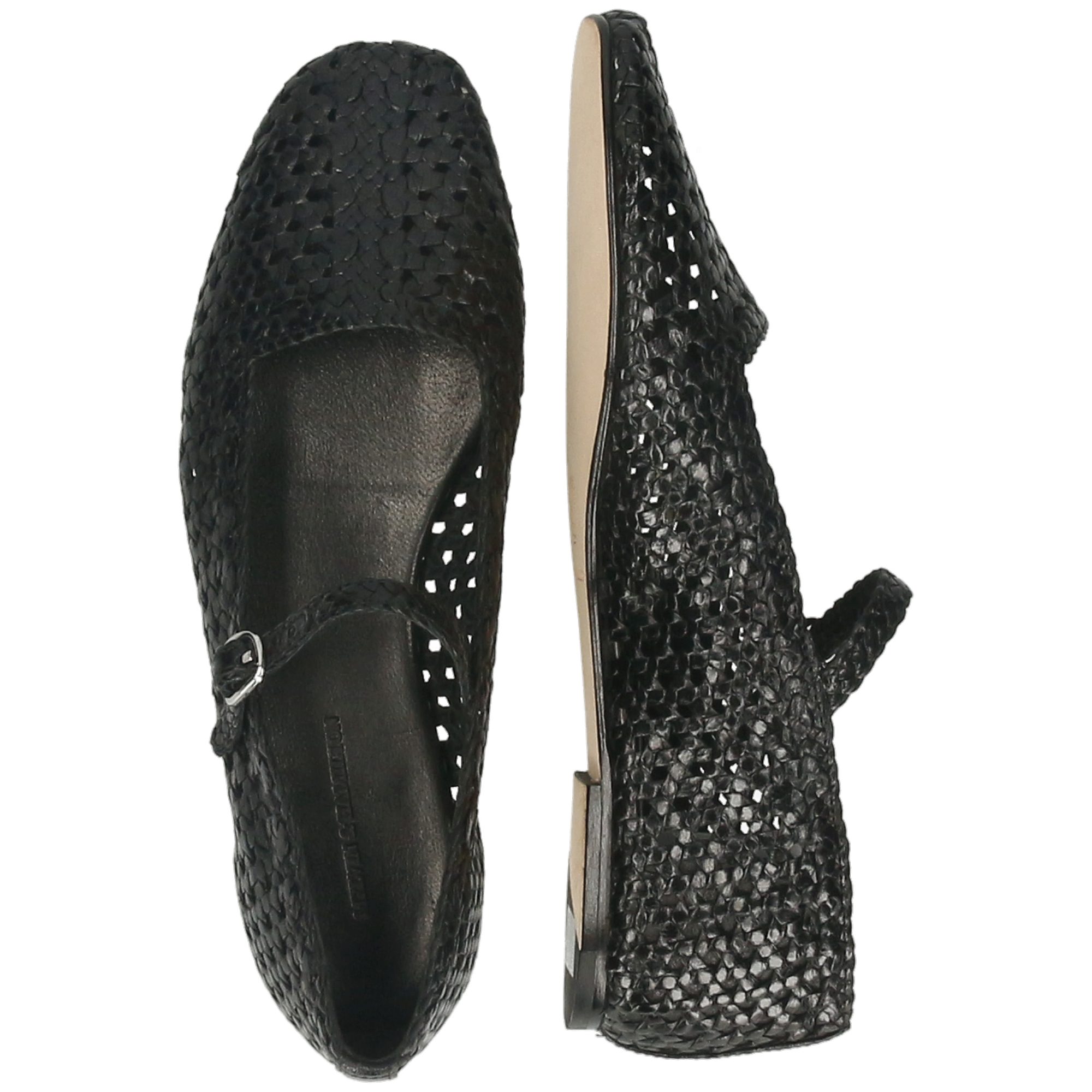 Melvin & Hamilton Bexley 10 Leder-Geflochtene Schuhe für Damen Ballerina Flache Absätze, Echtes Leder, Von Hand geflochten
