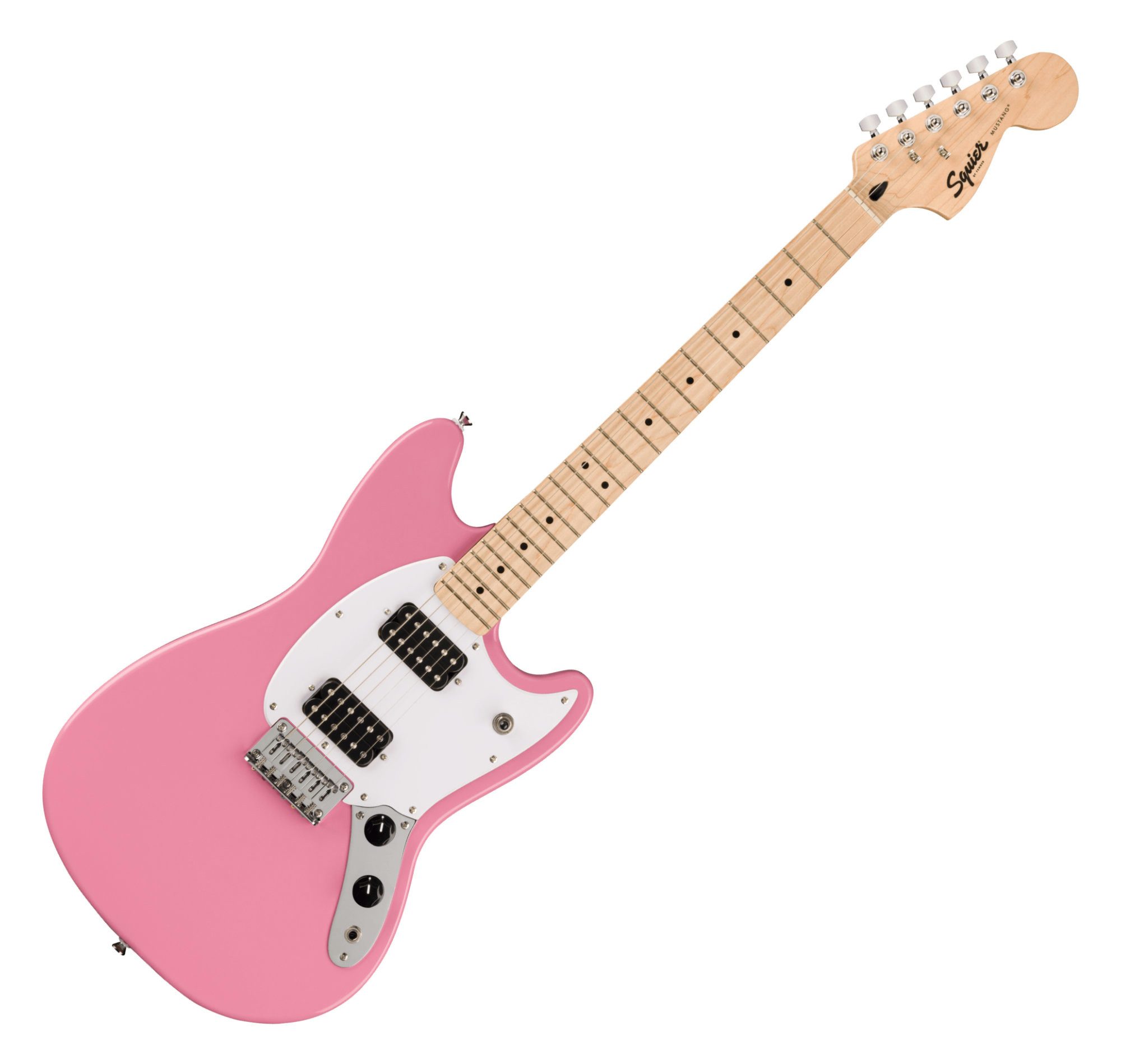 Squier E-Gitarre Sonic Mustang HH Flash Pink, Mustang, Shortscale