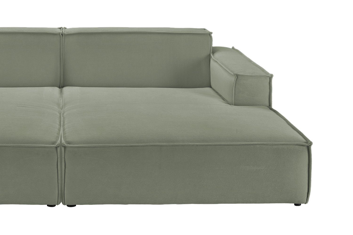 KAWOLA Big-Sofa SAMU, Farben verschiedene Feincord olivgrün Sofa