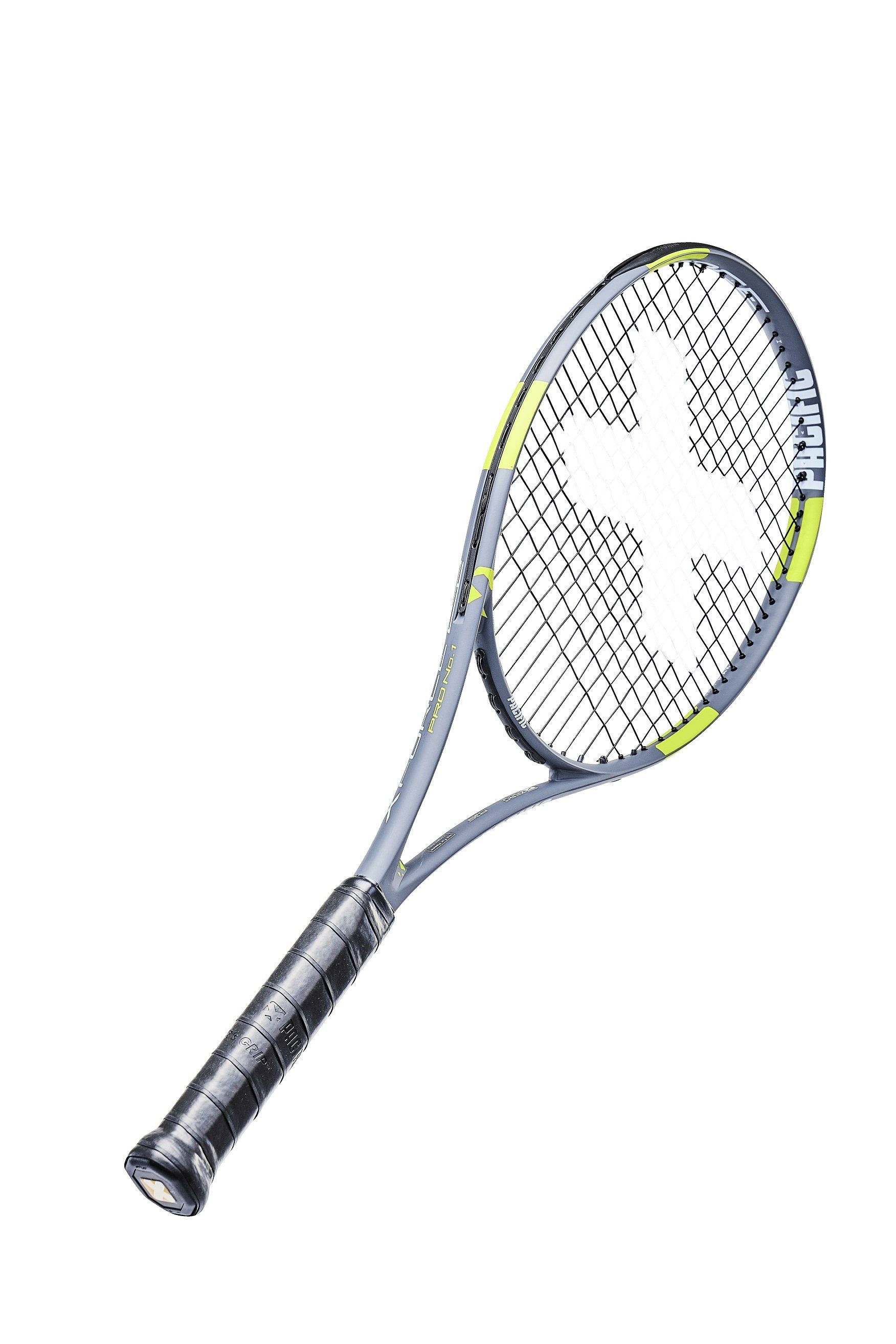 Pacific Tennisschläger X Force Pro No. 1 98in/305g/Turnier 2023 grau/lime - unbesaitet