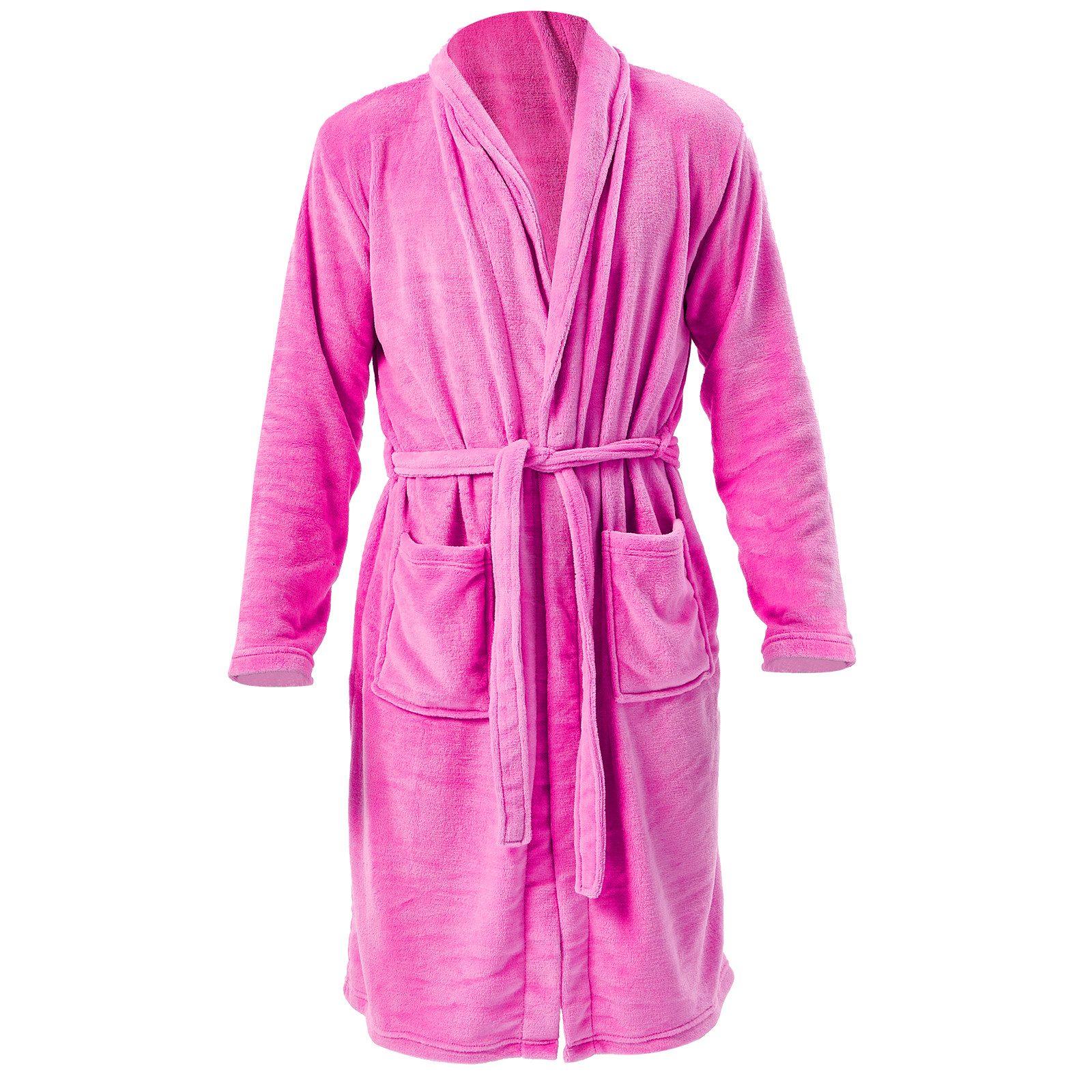 i@home Unisex-Bademantel Bademantel aus Korallenfleece Plüsch günstig online kaufen