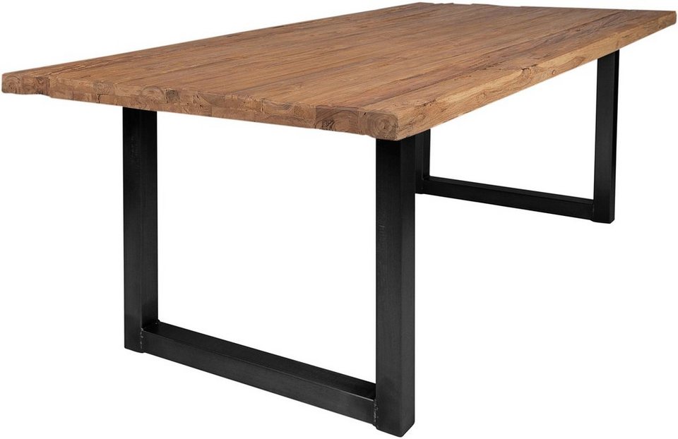 Tops&Tables, Esszimmertisch recyceltem Moderner Tischplatte aus Altholz SIT Teak, aus mit Esstisch recyceltem mit Teakholz rustikaler Tischplatte