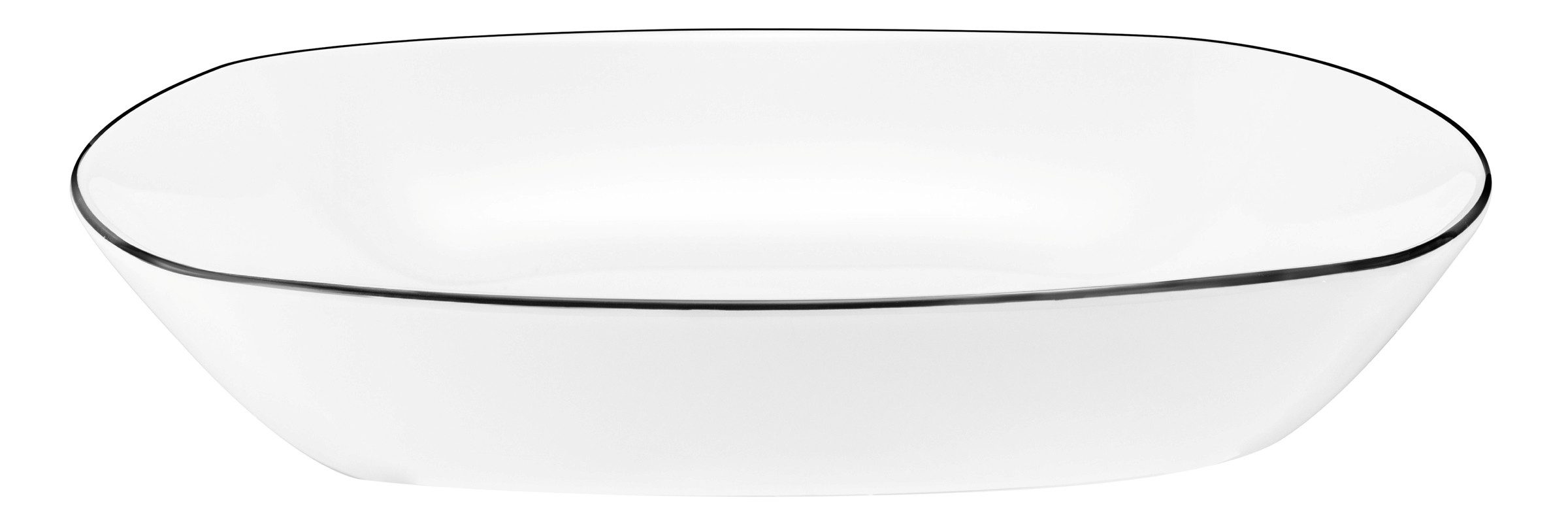 Seltmann Weiden Suppenteller Lido Black Line, (1 St), Teller eckig 21 cm