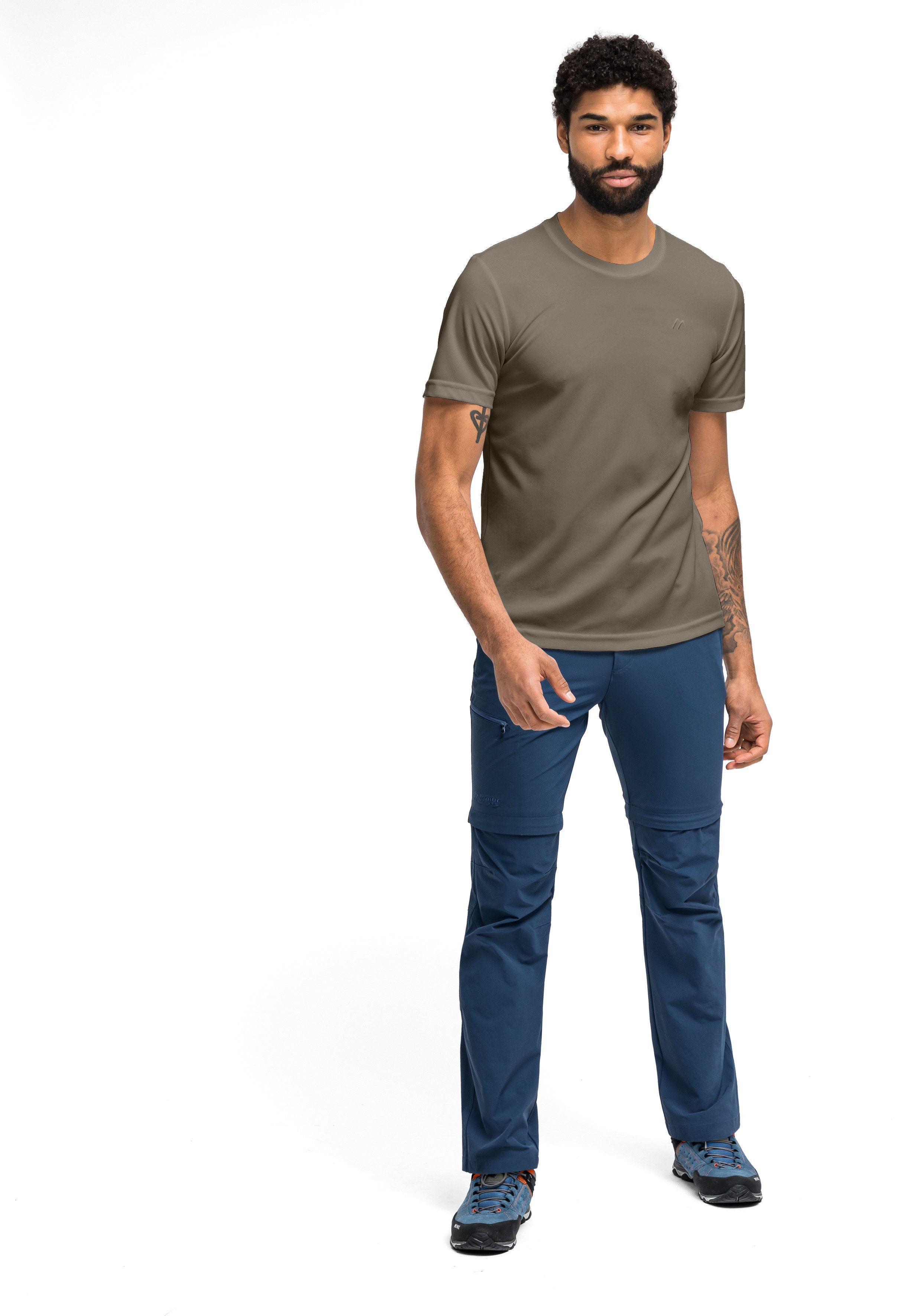 Maier Sports T-Shirt Walter Herren Kurzarmshirt, leichtes Sommer Funktionsshirt, Rundhals, Reg Fit
