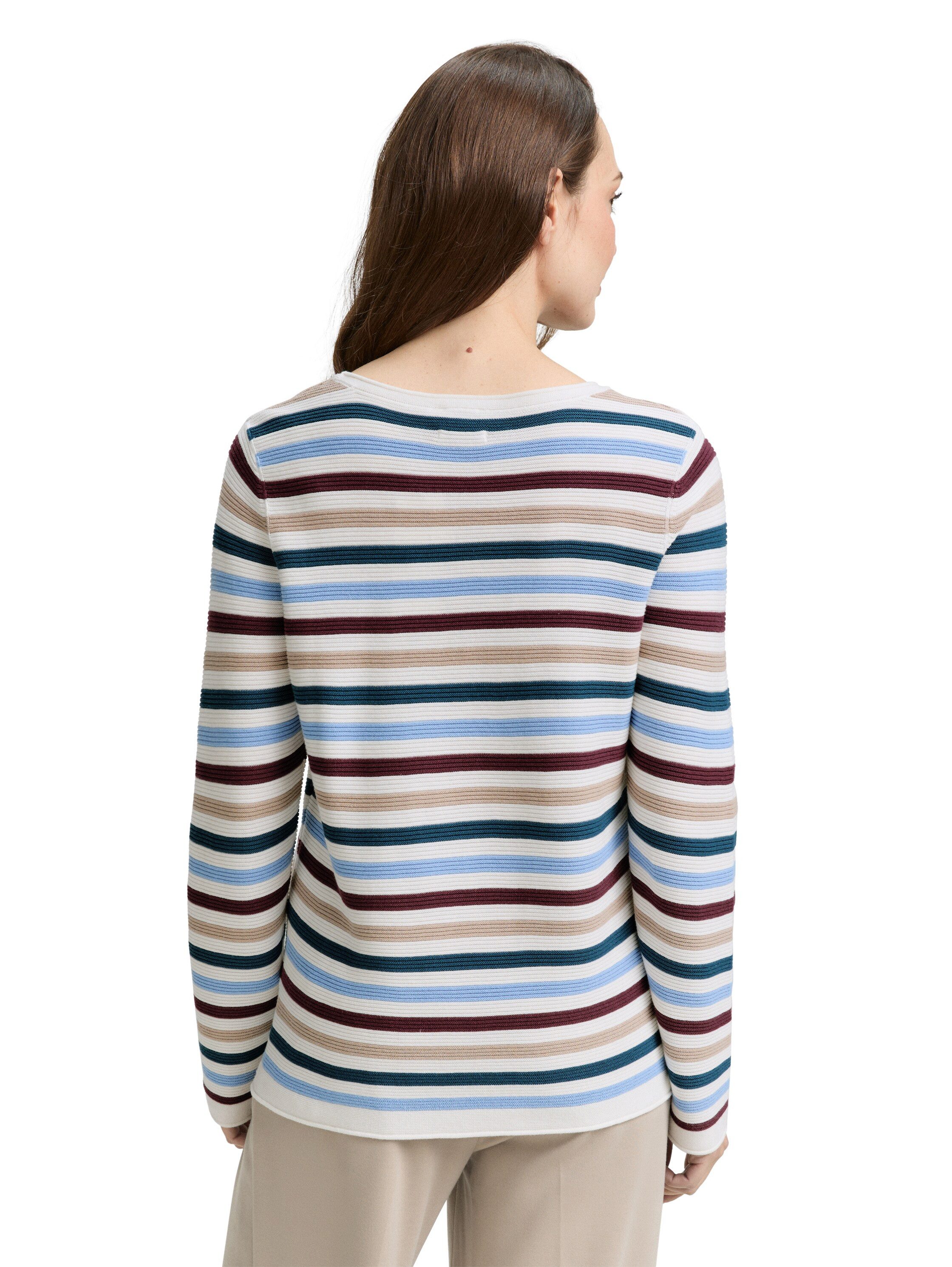 TOM TAILOR Rundhalspullover aus Rippstrick günstig online kaufen