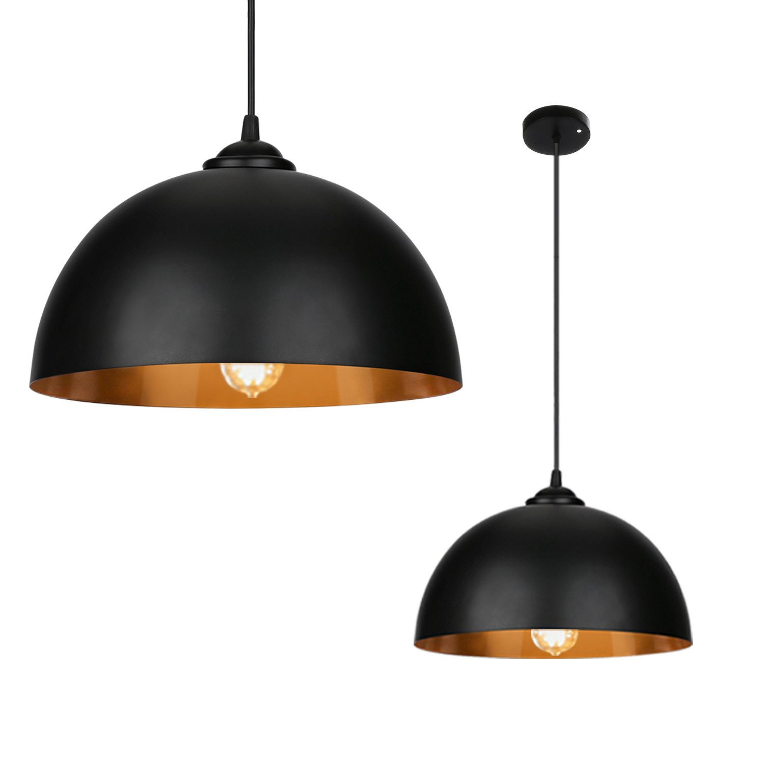 Clanmacy Pendelleuchte 2er Set Retro Pendelleuchte günstig online kaufen