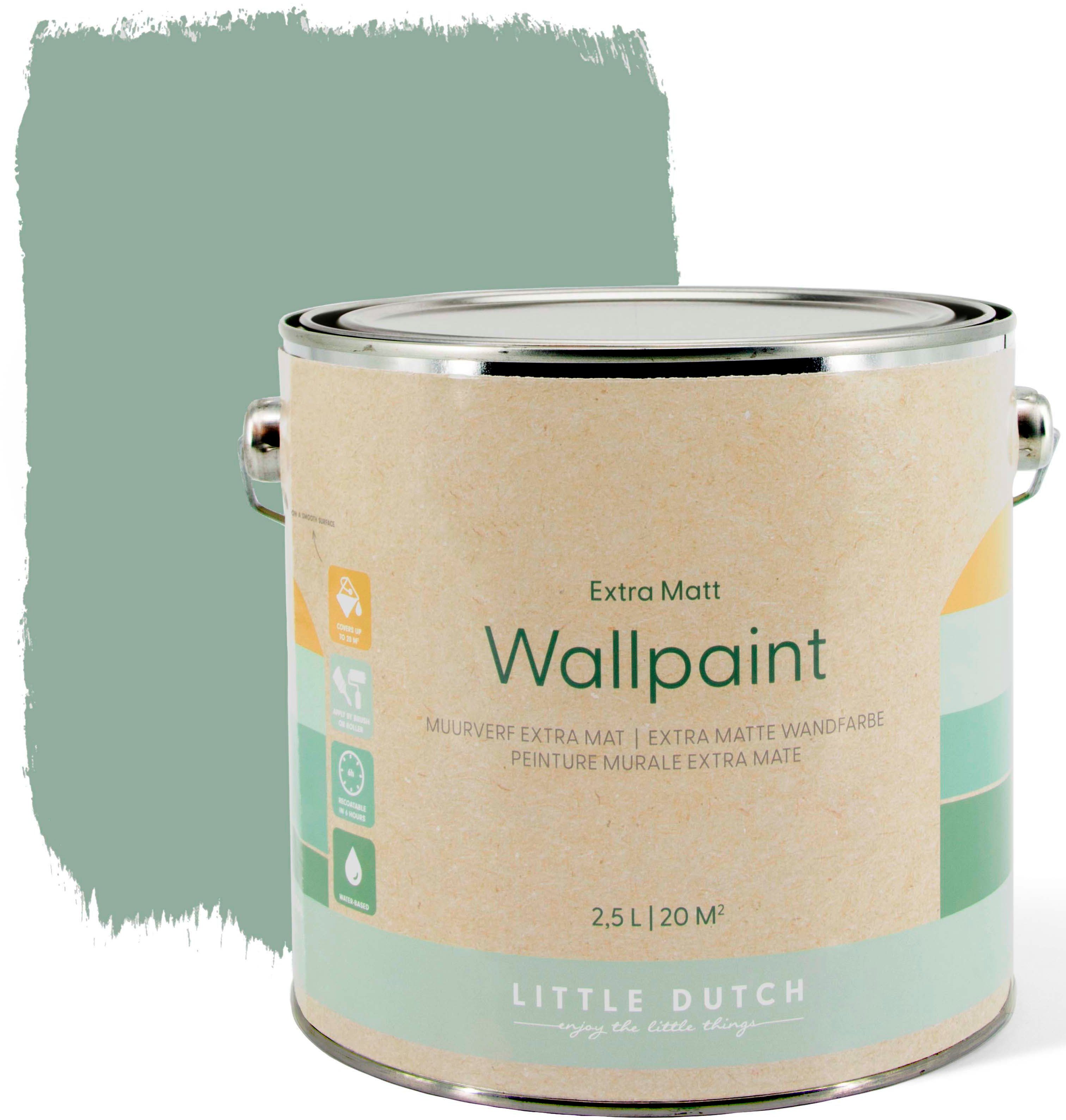 und matt, extra hochdeckend Faded Mint Kinderzimmer für DUTCH geeignet LITTLE Grün Wandfarbe Wallpaint, waschbeständig,
