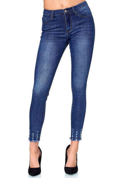 Elara High-waist-Jeans Elara Damen Jeans Stretch High Waist Skinny Slim (1-tlg)