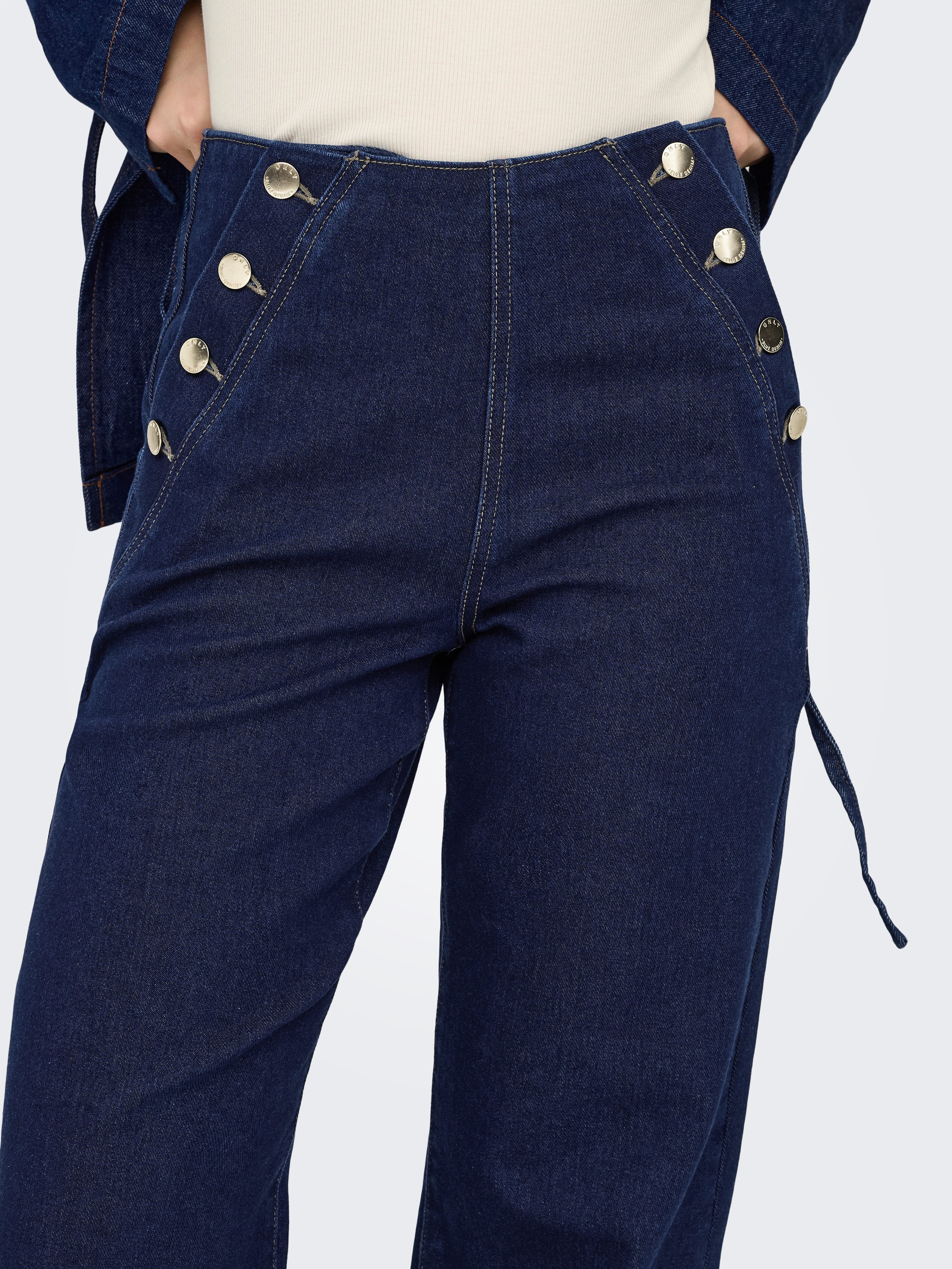 ONLY High-waist-Jeans ONLMADELINE BUTTON HW WIDE DNM GUA günstig online kaufen