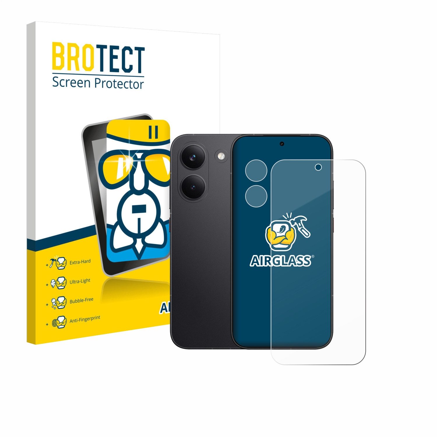 BROTECT Displayschutzglas Folie für Xiaomi Poco X8 Pro (Display+Kamera), Schutzfolie Glas Panzer Display Schutz klar