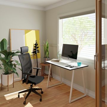 Levira Home Computertisch LEVIRA Desk, Leith - 100 x 60 x 74 - Weiß