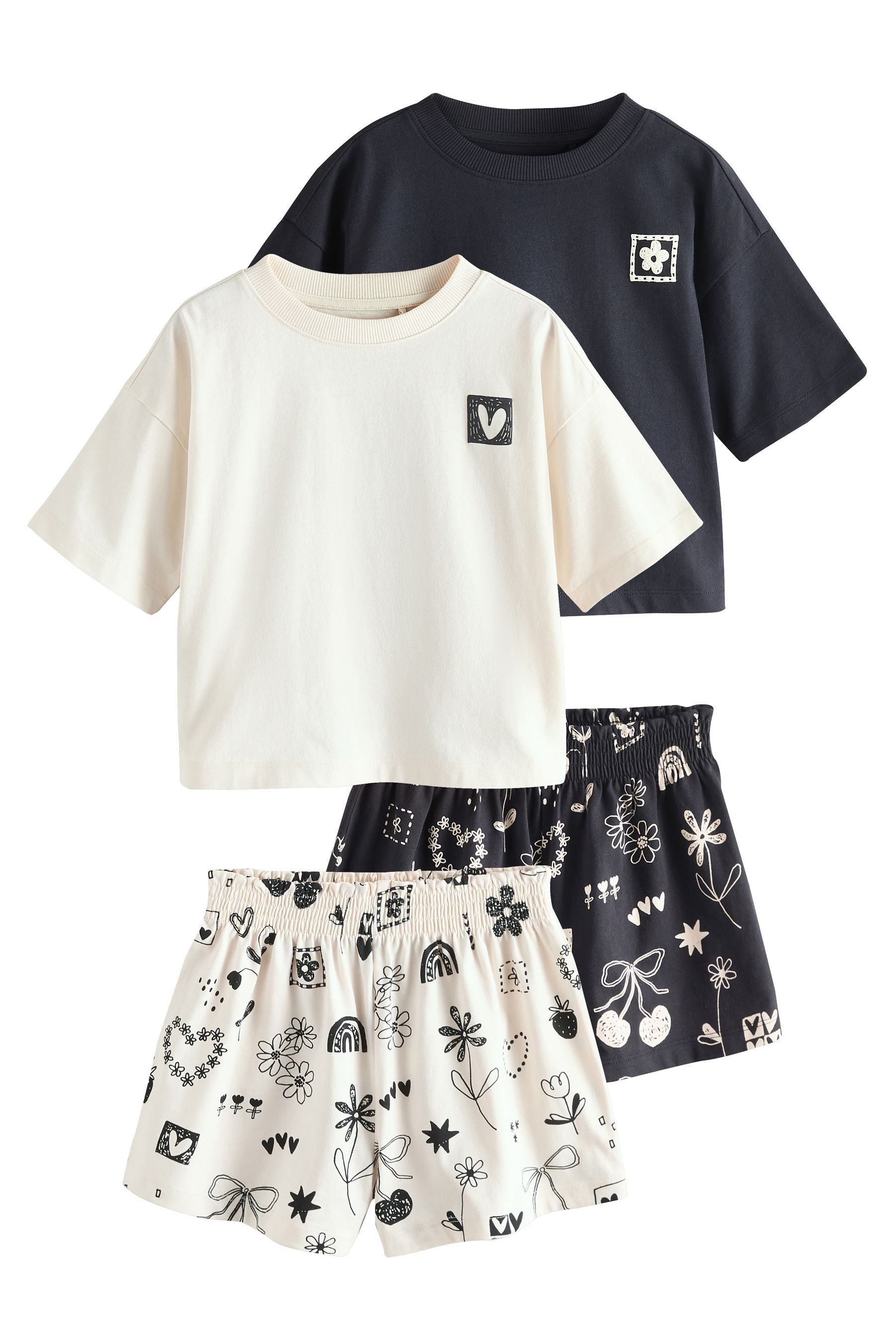 Next Pyjama Kurze Schlafanzüge, 2er-Pack (4 tlg)