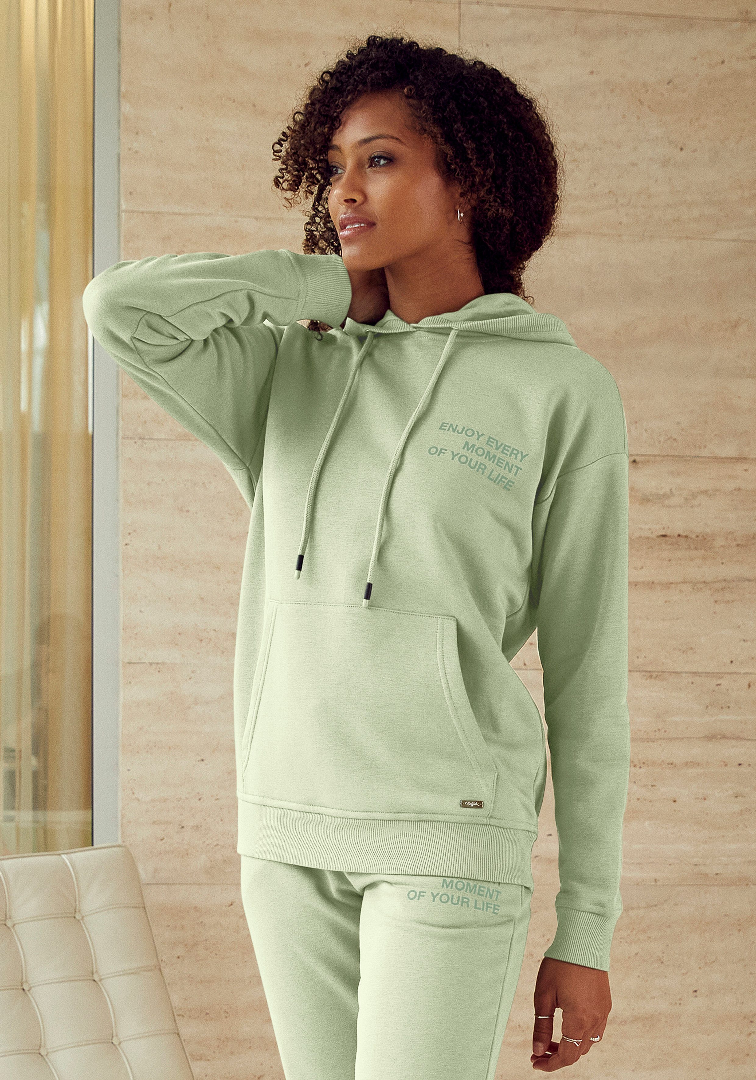 Buffalo Hoodie - Kapuzensweatshirt mit Statement Druck, Home- und Loungewear