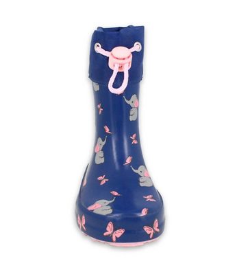 Beck Kleinkinder Gummistiefel Mini Fant Gummistiefel (Baby-Elefanten lassen Mädchenaugen leuchten, für trockene Füße bei Regenwetter) wasserdicht, herausnehmbare Einlegesohle, aus Naturkautschuk