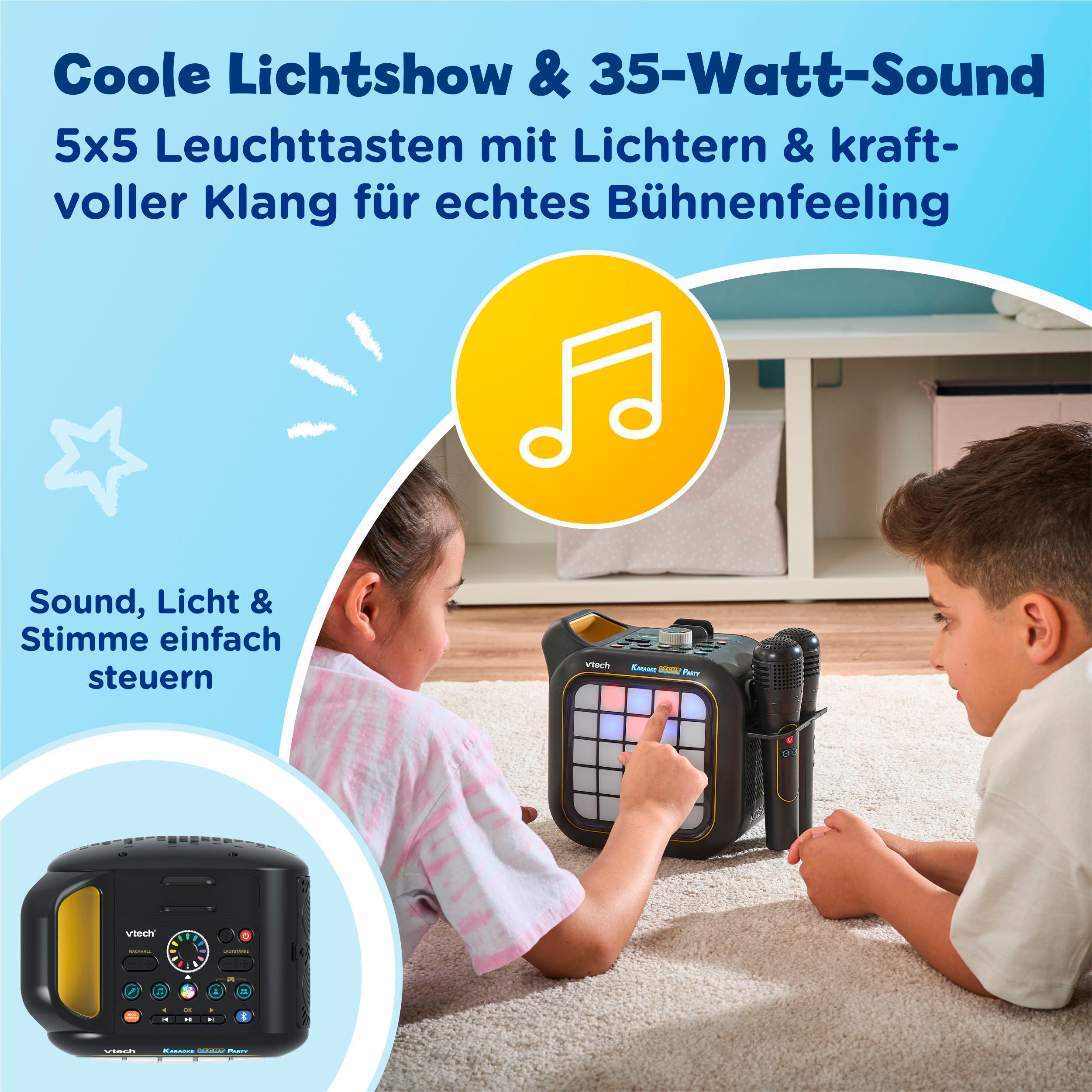 Vtech® Spielzeug-Musikinstrument Karaoke Light Party – Bild 5 von 5