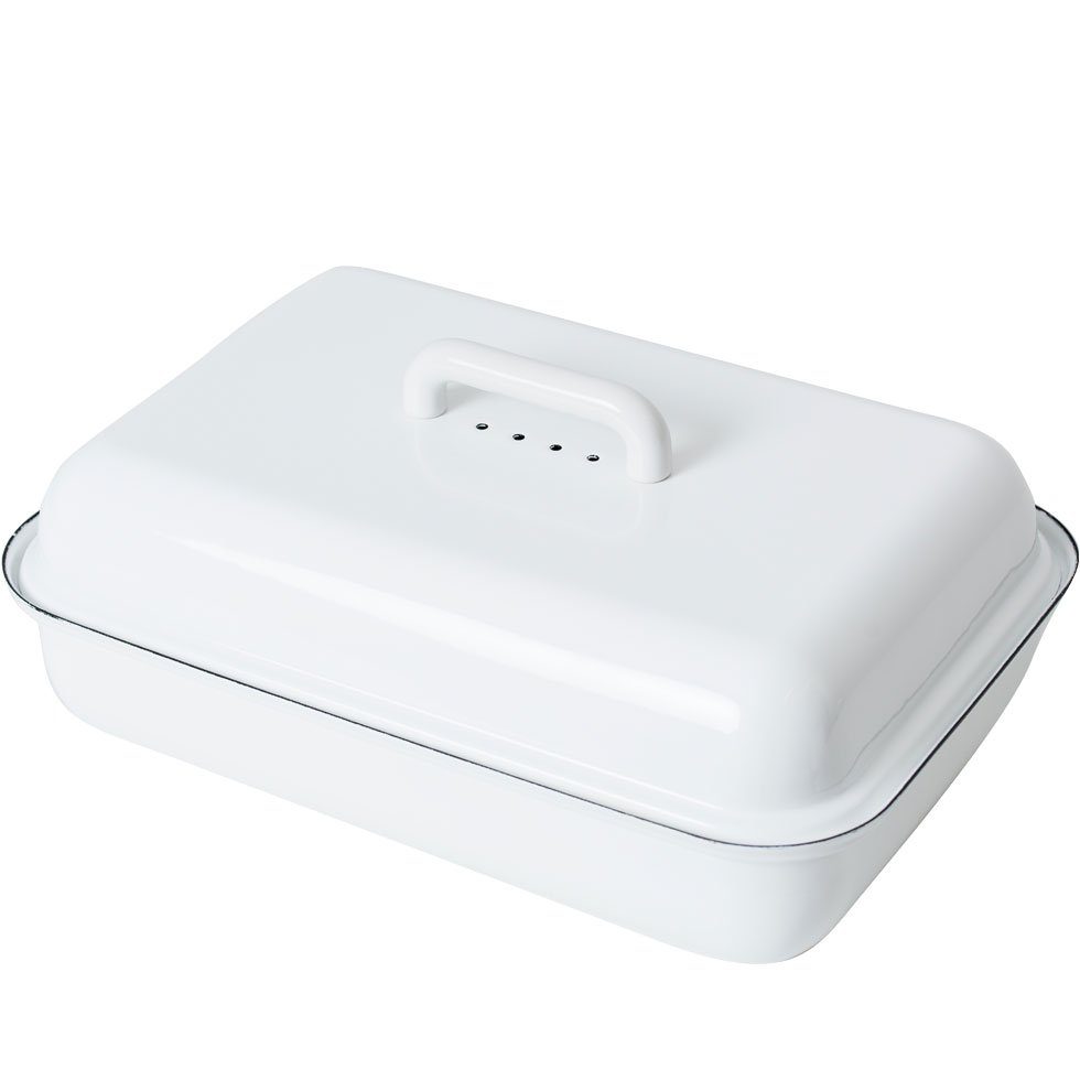 Riess Brotkasten Classic Weiss, Emaille, 37x26x13 cm / 5,00 L