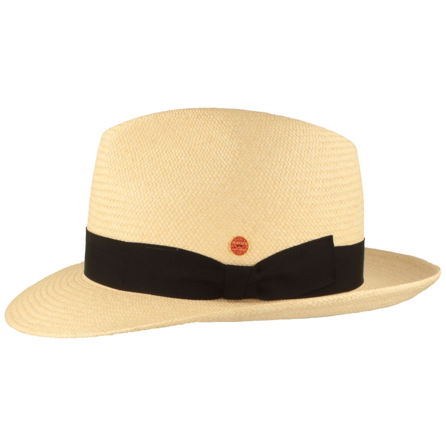 Mayser Strohhut Feiner Panama Hut Torino mit Ripsband-Garnitur