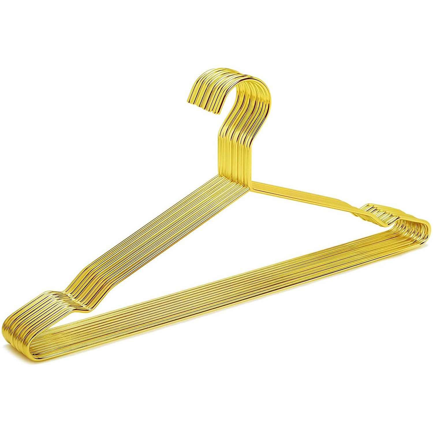 MODFU Kleiderbügel 10er Kleider Bügel Hanger Hosenbügel Kleidungbügel 42x20.5 cm Metall, (Kleidung Bügel Hangers, 10-tlg), platzsparend und rutschfest für Anzug T-Shirt Jacken Hosen und Hemden