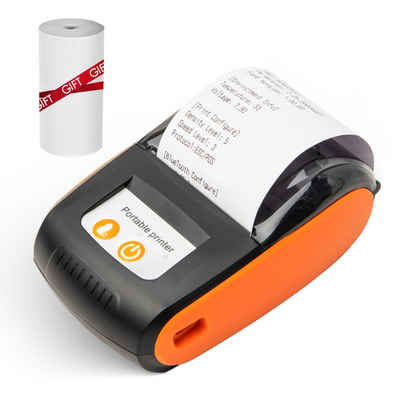 Tidyard 58 mm Mini-Thermodruck Bondrucker, (Bluetooth, USB, mit 2-Zoll-Thermopapierrolle, kompatibel mit Android/iOS/Windows)