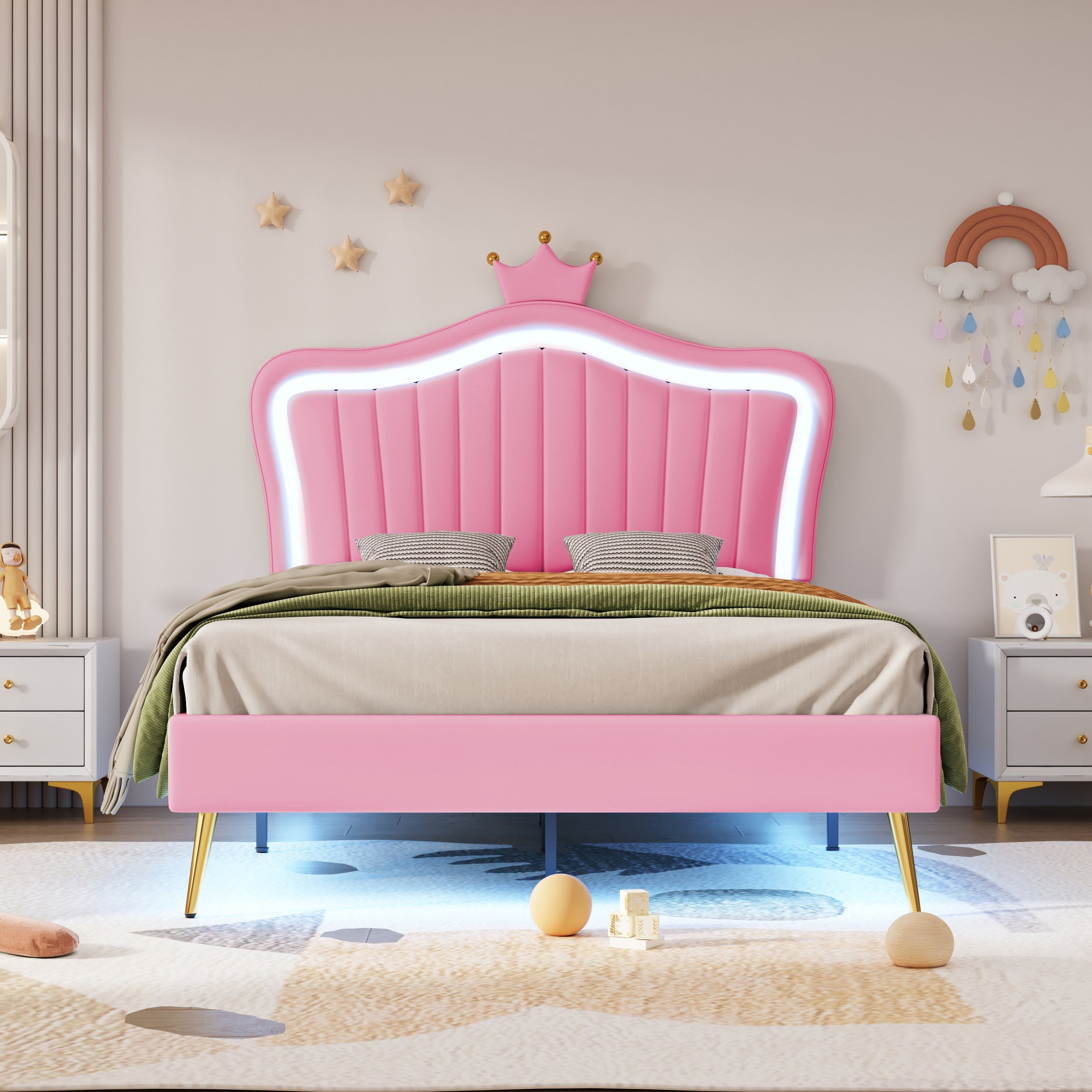 REDOM Polsterbett Bett Kinderbett Polsterbet Gästebett günstig online kaufen