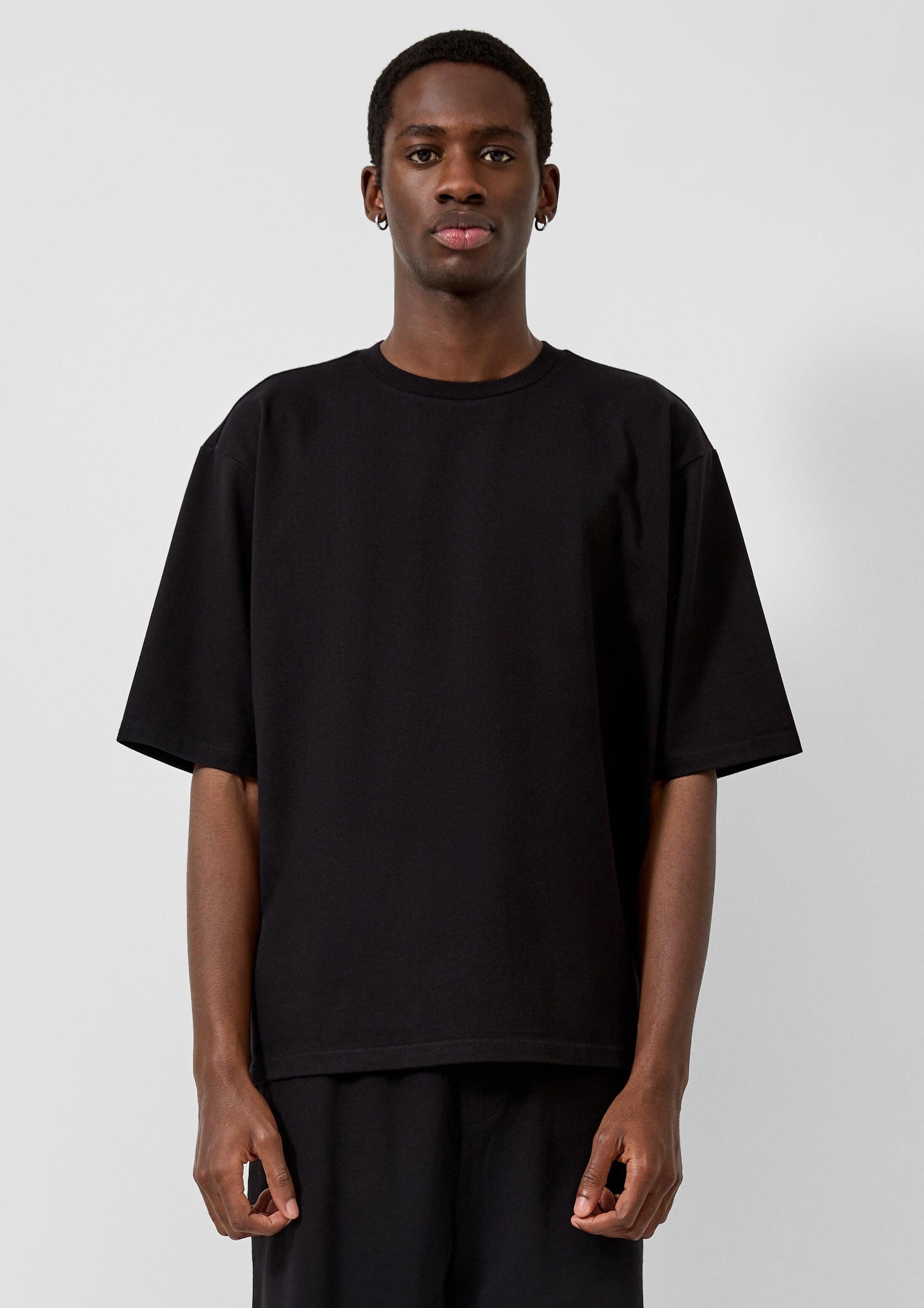 QS Kurzarmshirt T-Shirt Loose Fit T-Shirt aus Heavy Jersey